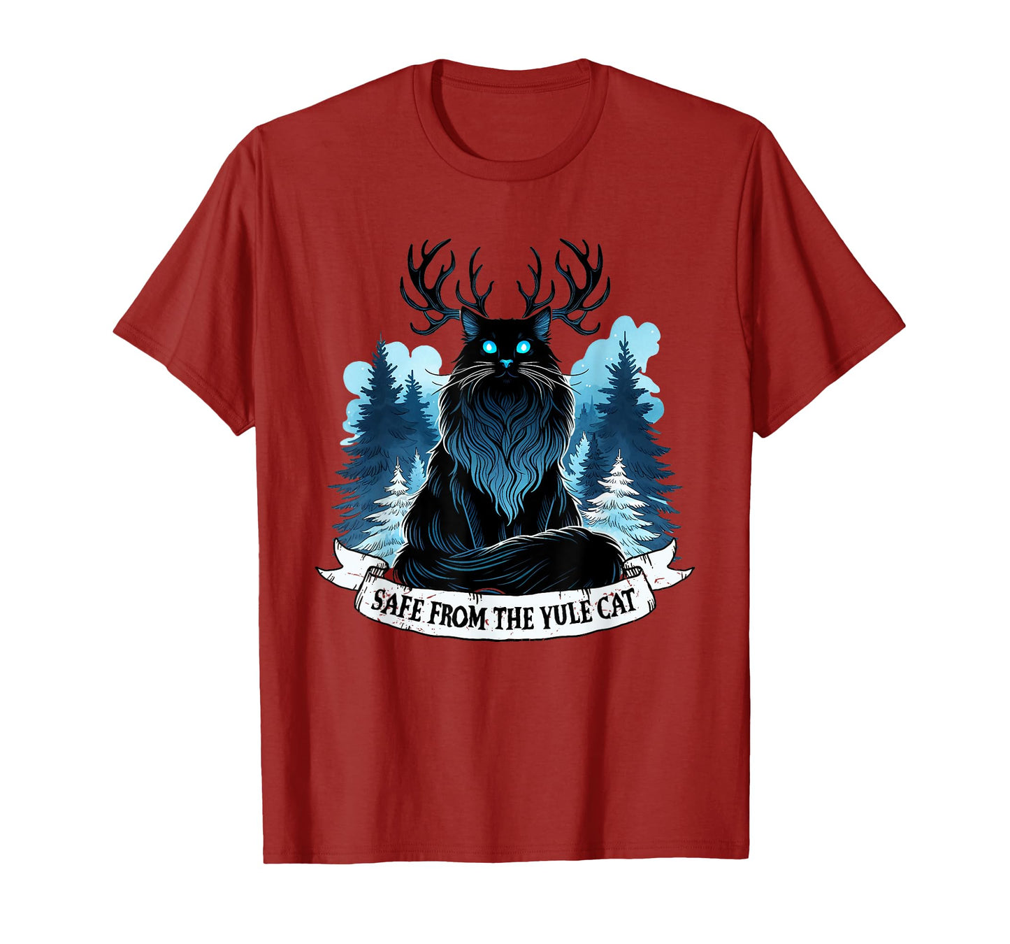 Safe from the Yule Cat Christmas Icelandic Iceland Folklore T-Shirt for Men Women Kids
