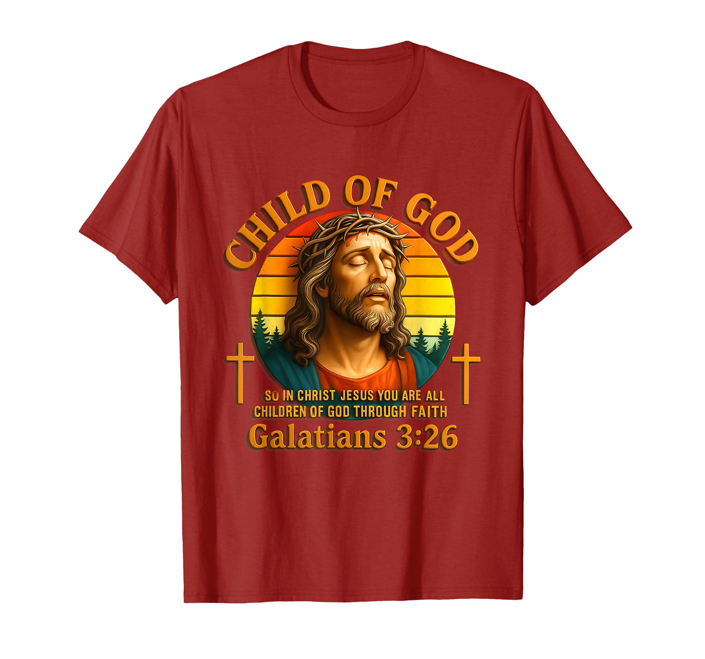 Child of Gods Galatians 3 26 Aesthetic Jesus Christ Verse T-Shirt