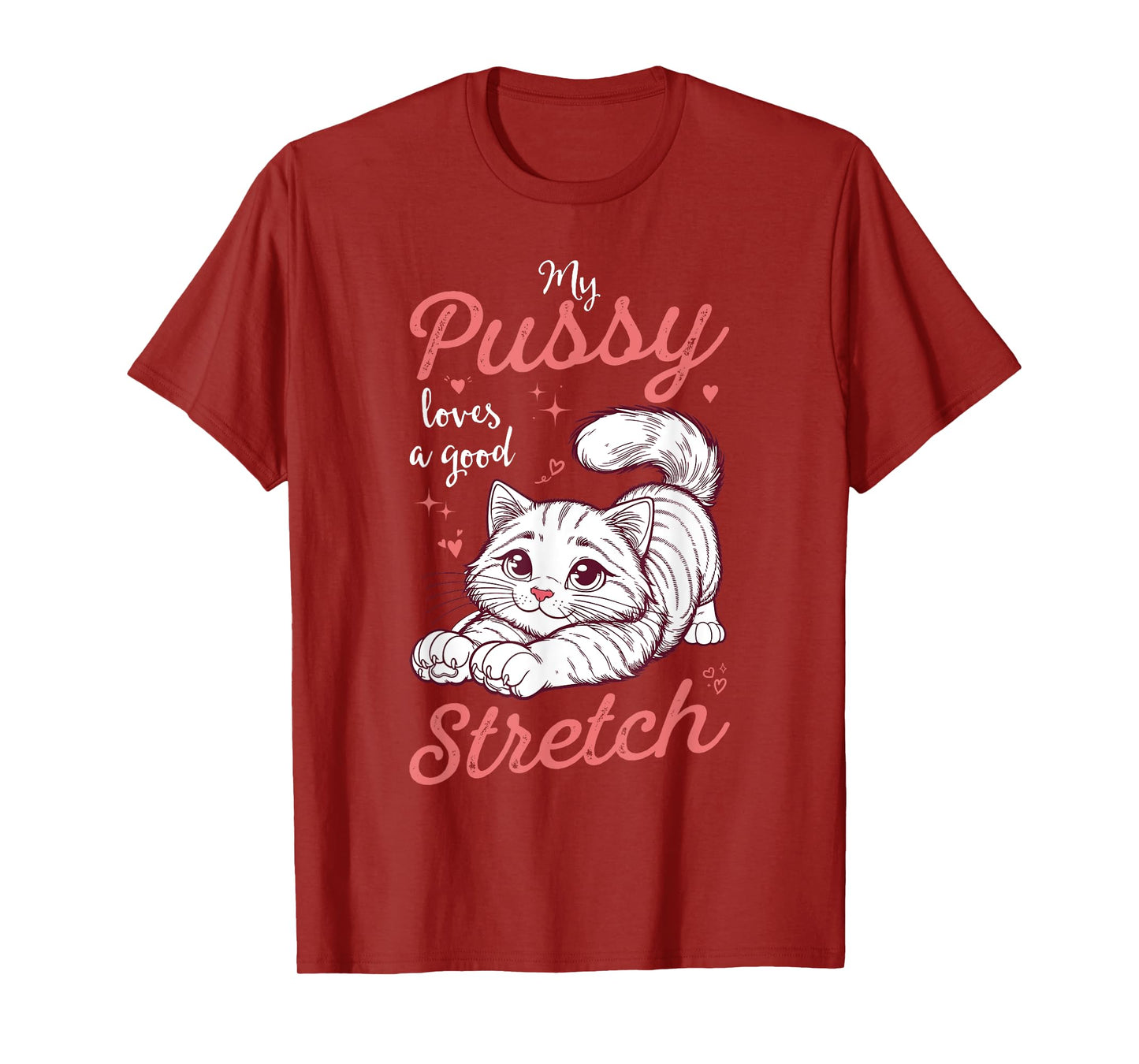 My Pussy Loves A Good Stretch Funny Inappropriate Womens T-Shirt