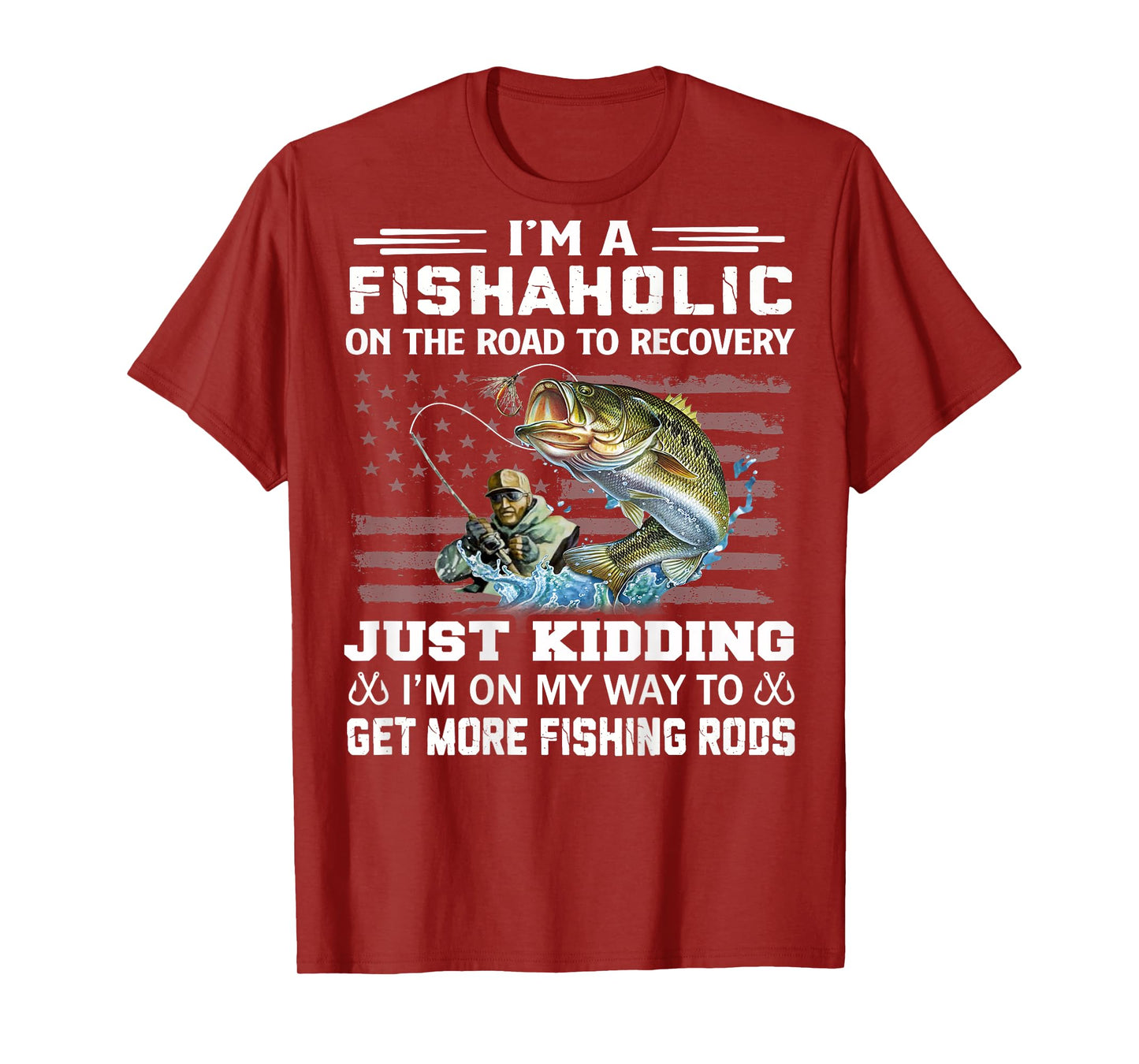 I'm A Fishaholic On The Road To Recovery Fisherman Gifts T-Shirt