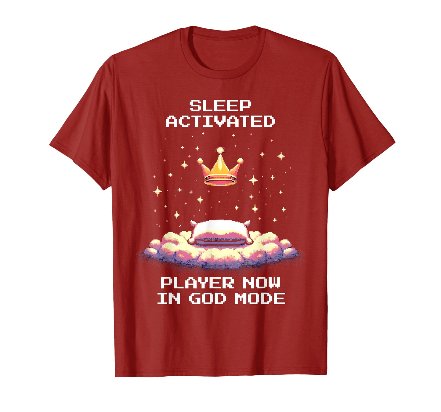 God Mode Sleep | Pixel Lucid Dream Retro Gaming T-Shirt