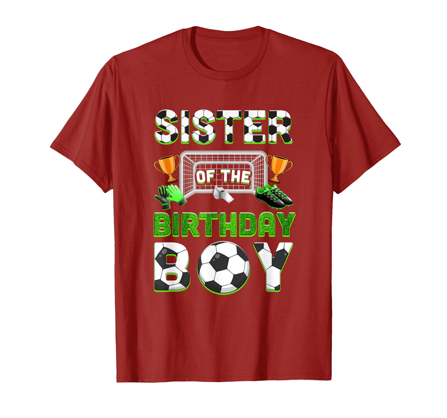 Sister Of The Birthday Boy Soccer Family Matching Party T-Shirt