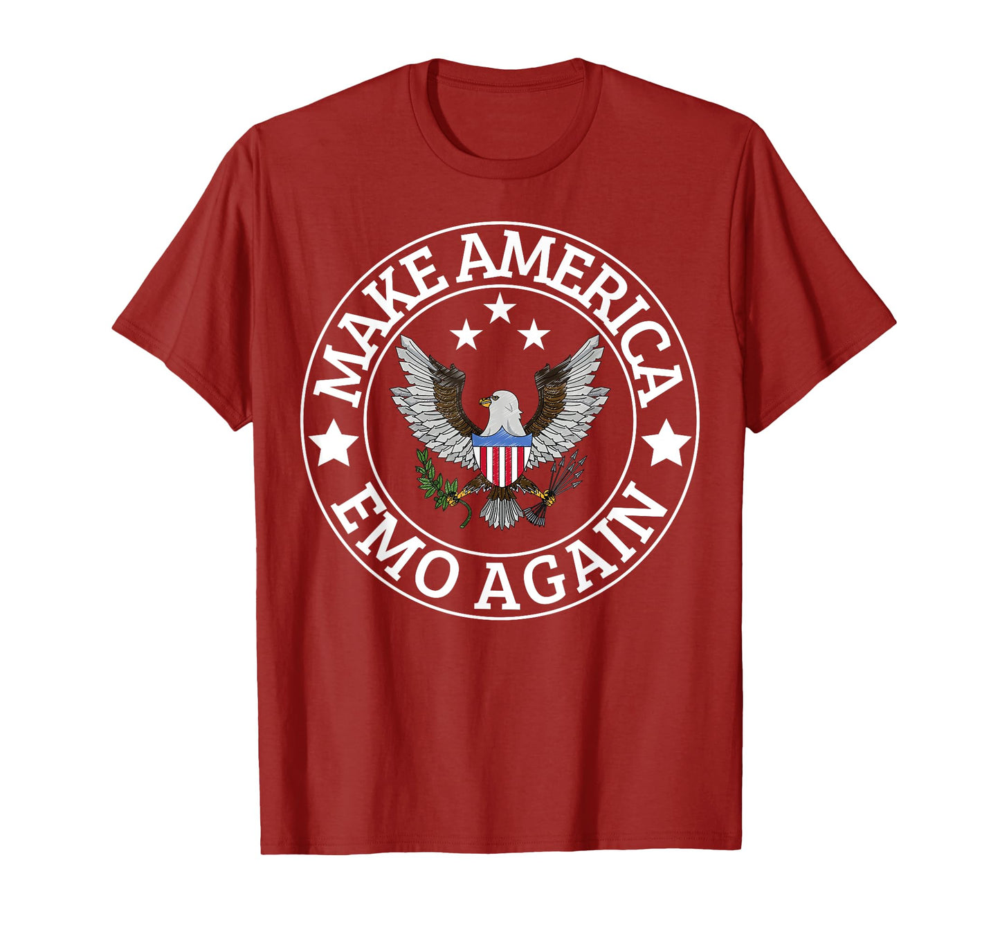 MAKE AMERICA EMO AGAIN Funny Goth US Saying T-Shirt