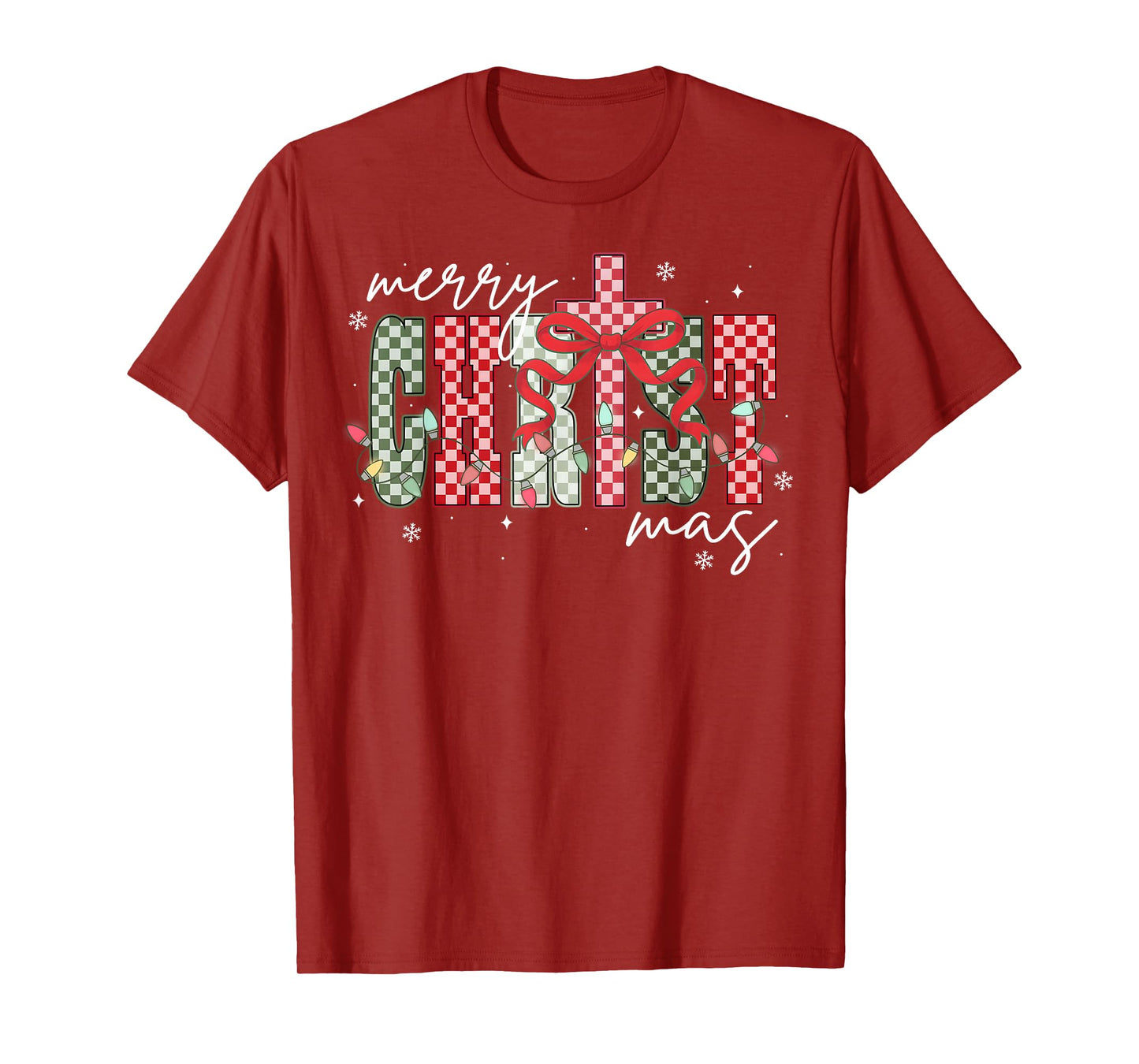 Christian Jesus Cross Faith Religious Xmas Merry Christmas T-Shirt