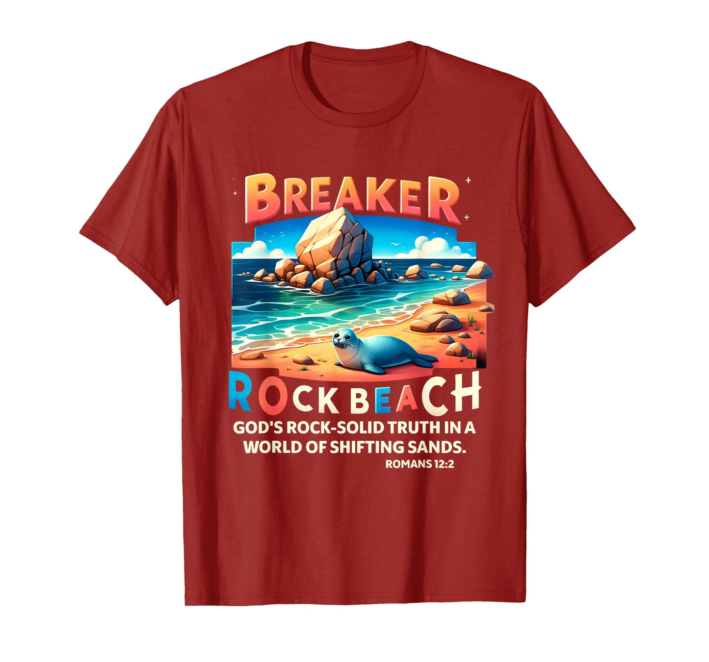 Breaker Rock Beach Christian God's Rock-Solid Truth VBS 2024 Men Women Girls Kids T-Shirt