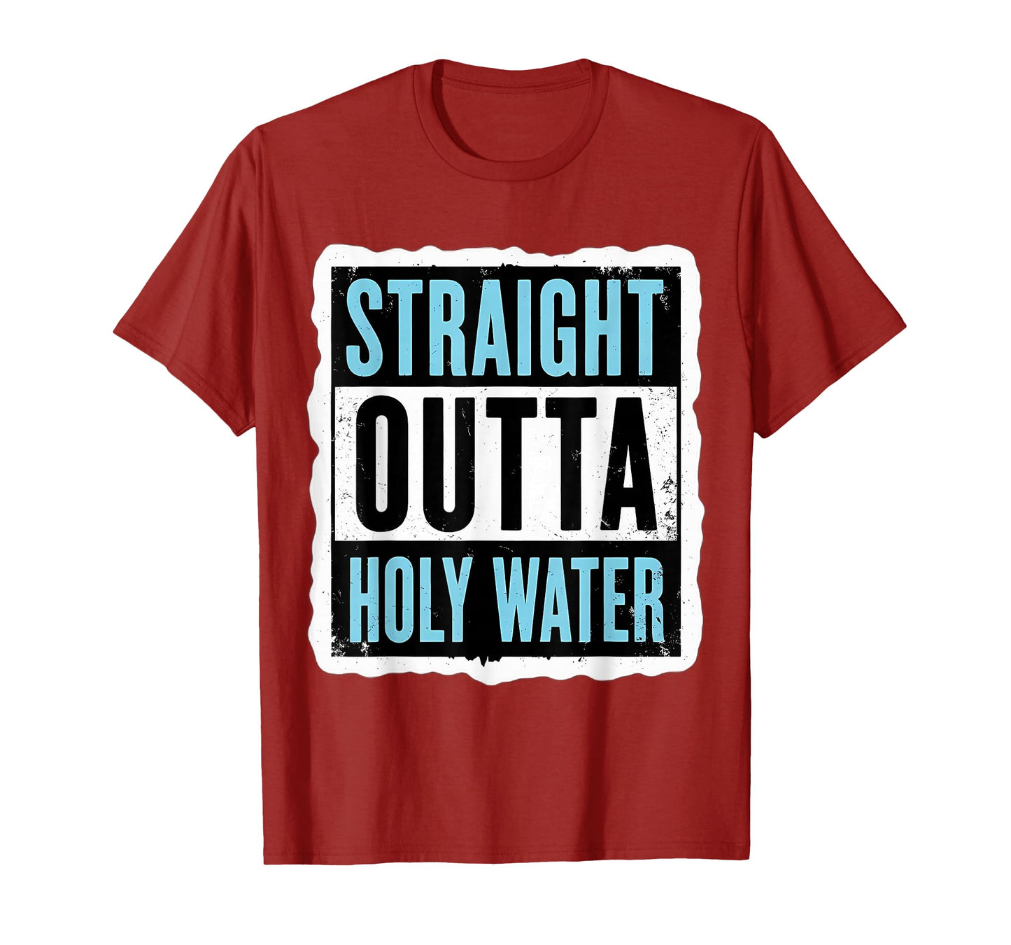 Straight Outta Holy Water Christian Baptism Mens Boys Kids T-Shirt
