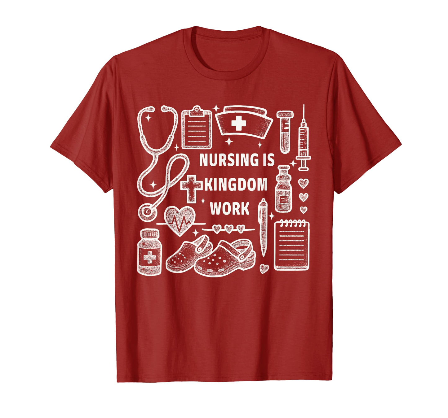 Christian Nurse, Nursing is Kingdom Work, Vintage T-Shirt