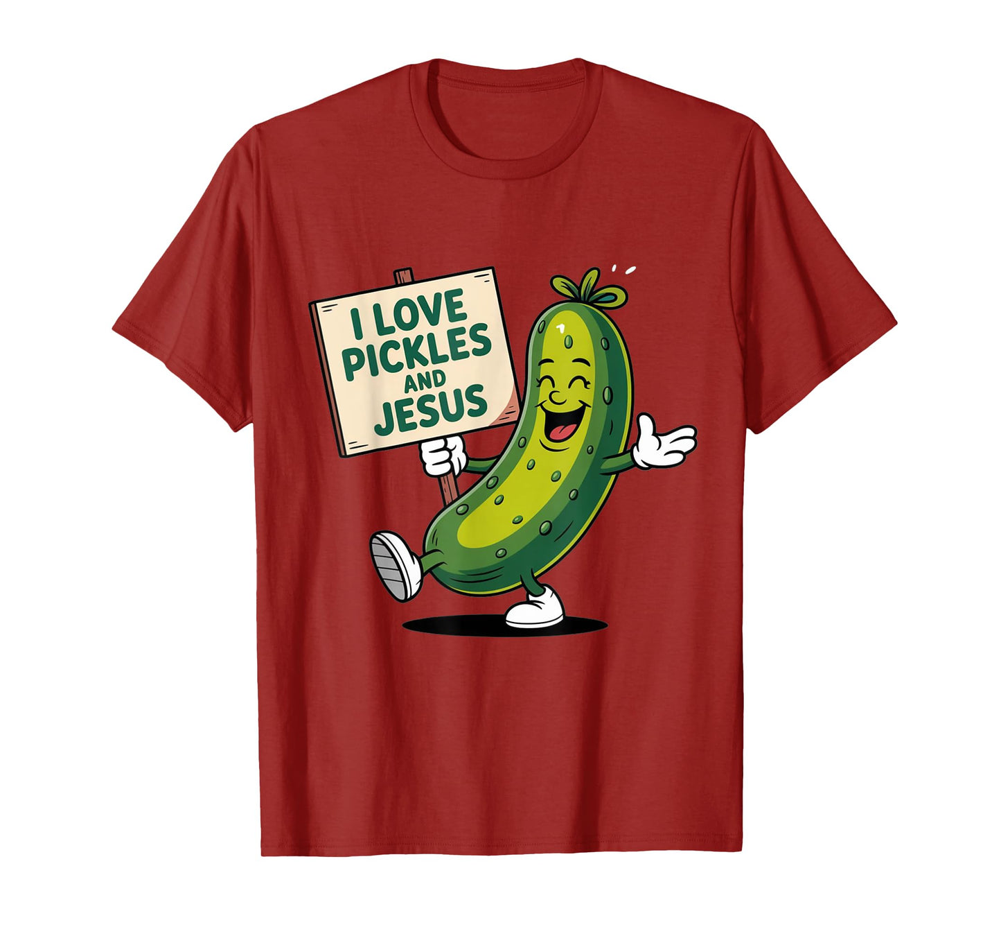 I Love Pickles And Jesus Funny Religion Cucumber Lover Shirt T-Shirt