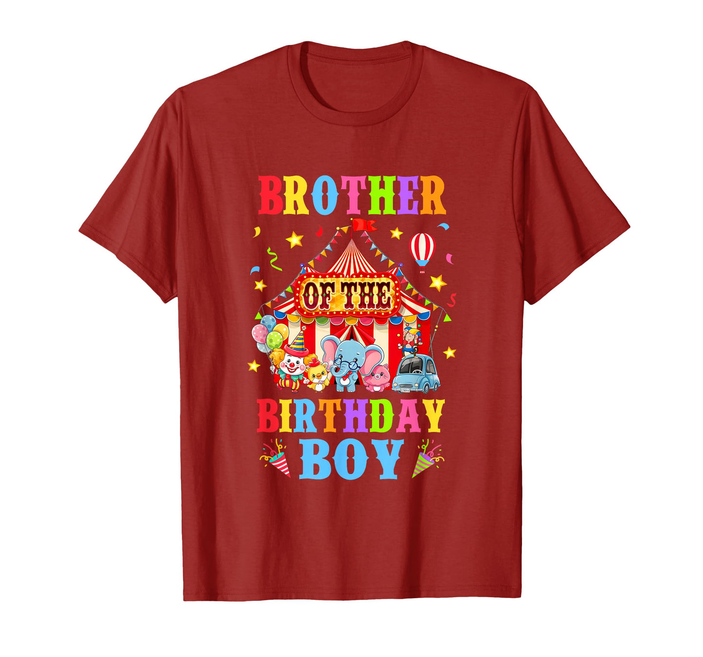 Brother Of The Birthday For Boy Circus Carnival Theme Party T-Shirt