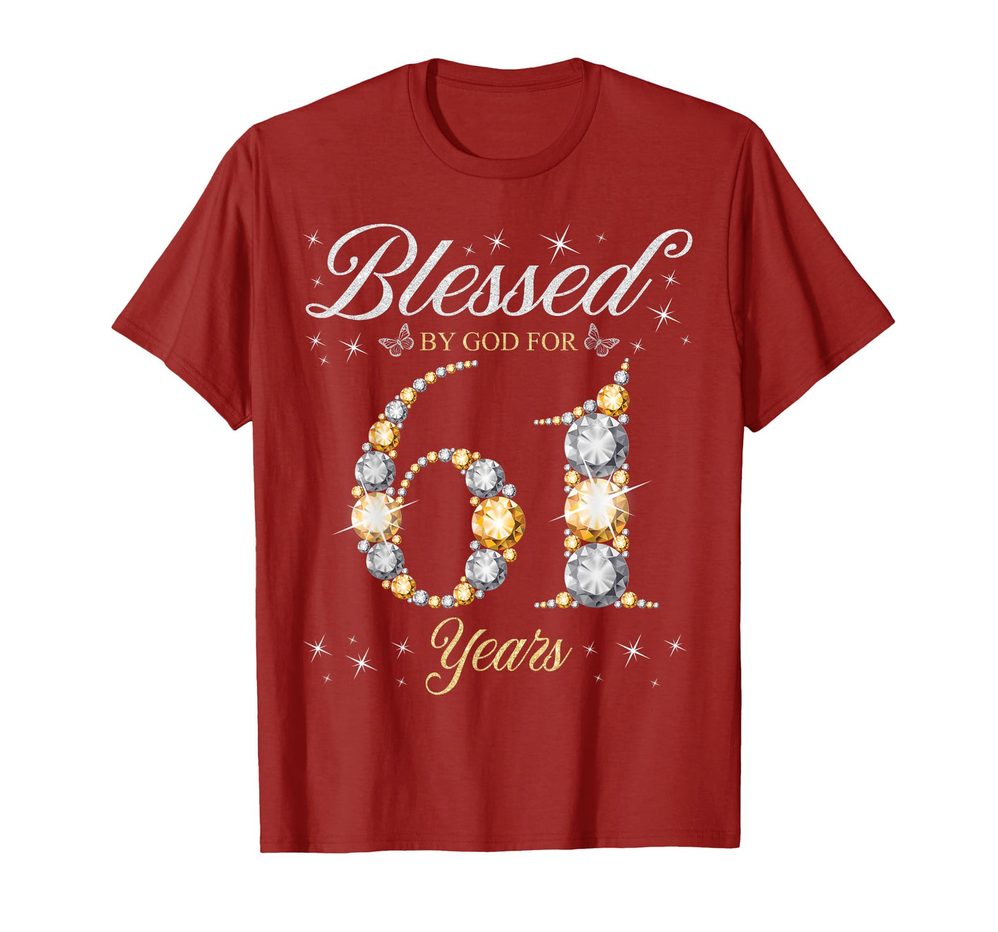 Blessed By God For 61 Years Old 61st Birthday Party T-Shirt