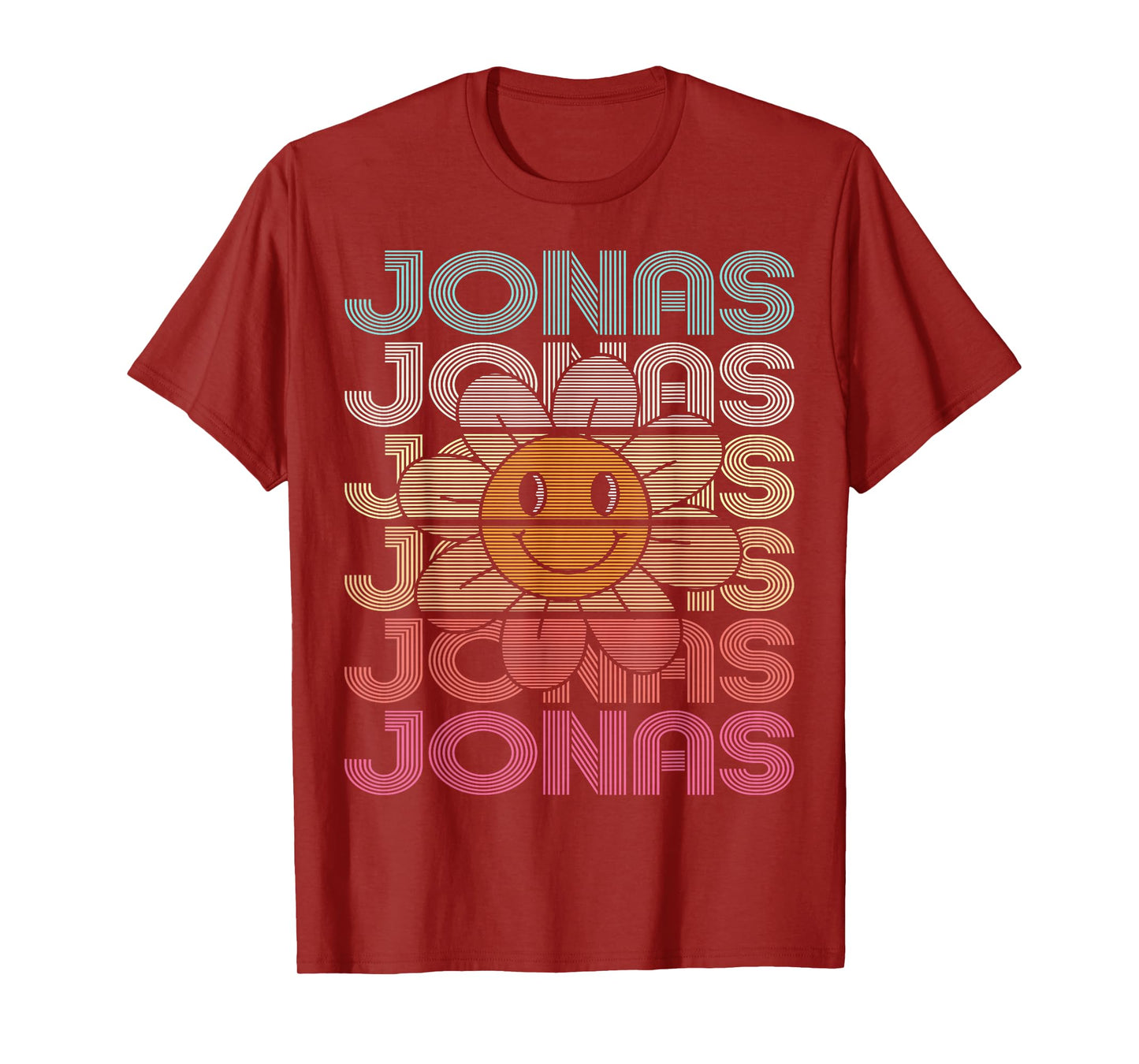 Retro Jonas Frist Name I Love Jonas 80's Vintage T-Shirt