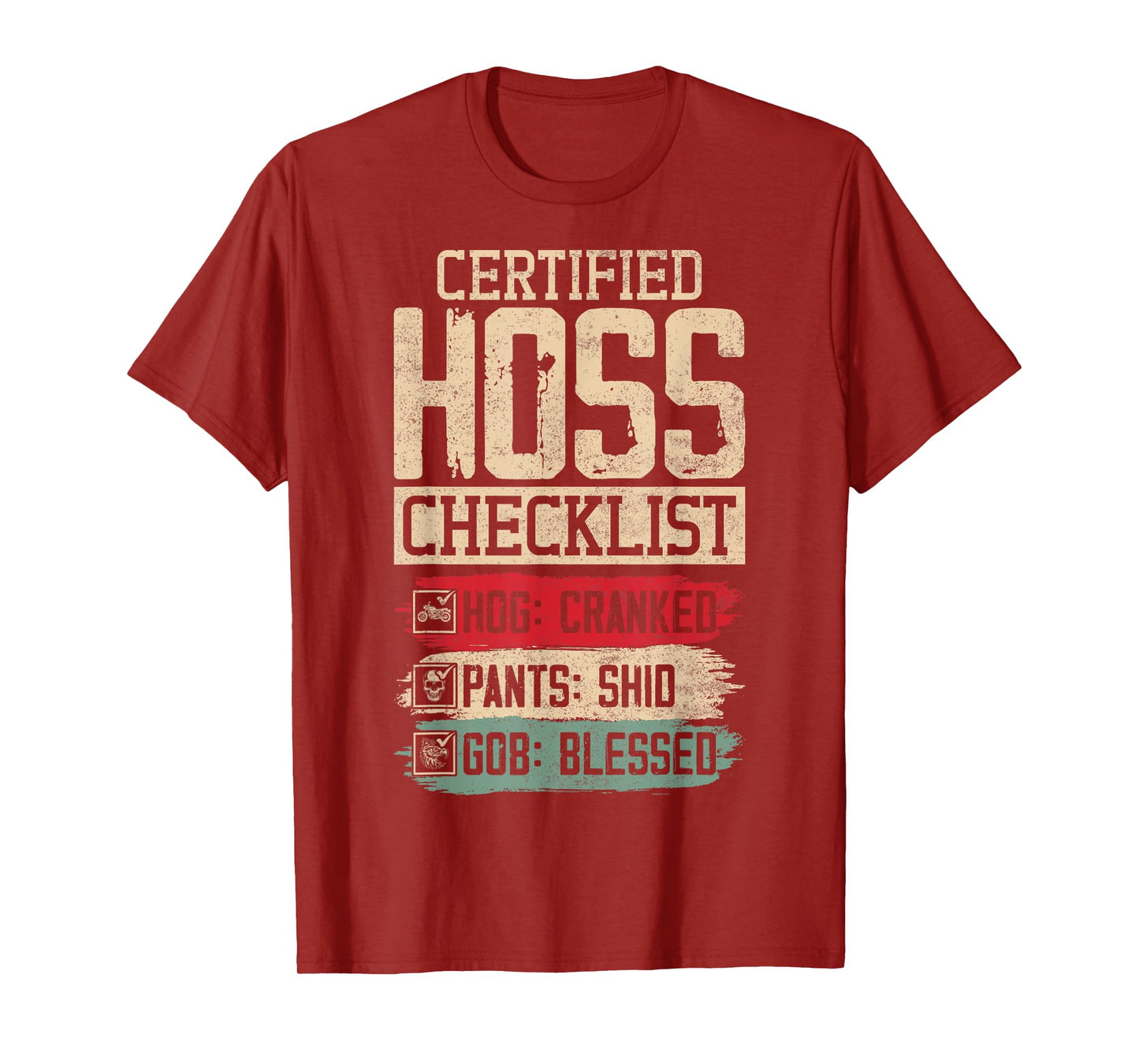 Hog Cranked Shid Gob Blessed Barb Left Funny Gag T-Shirt