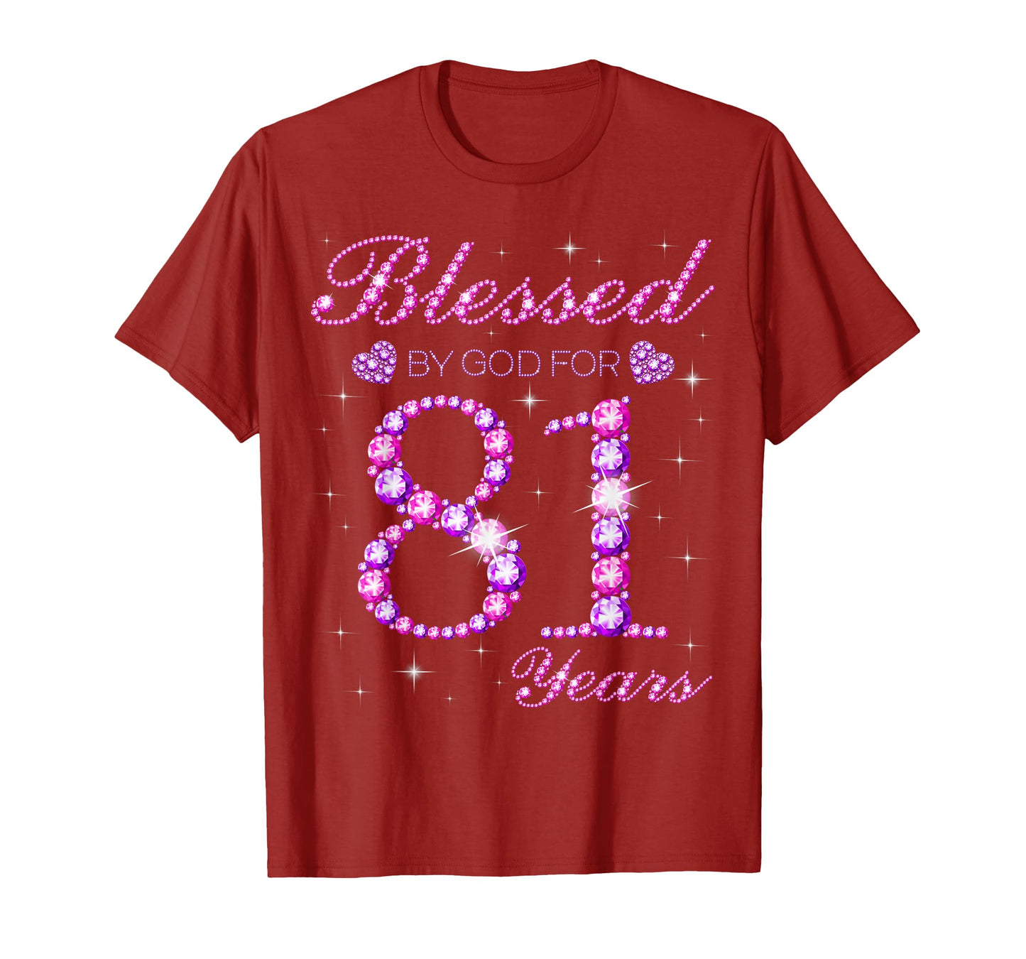 Blessed by God for 81 Years Old 81st Birthday Party T-Shirt