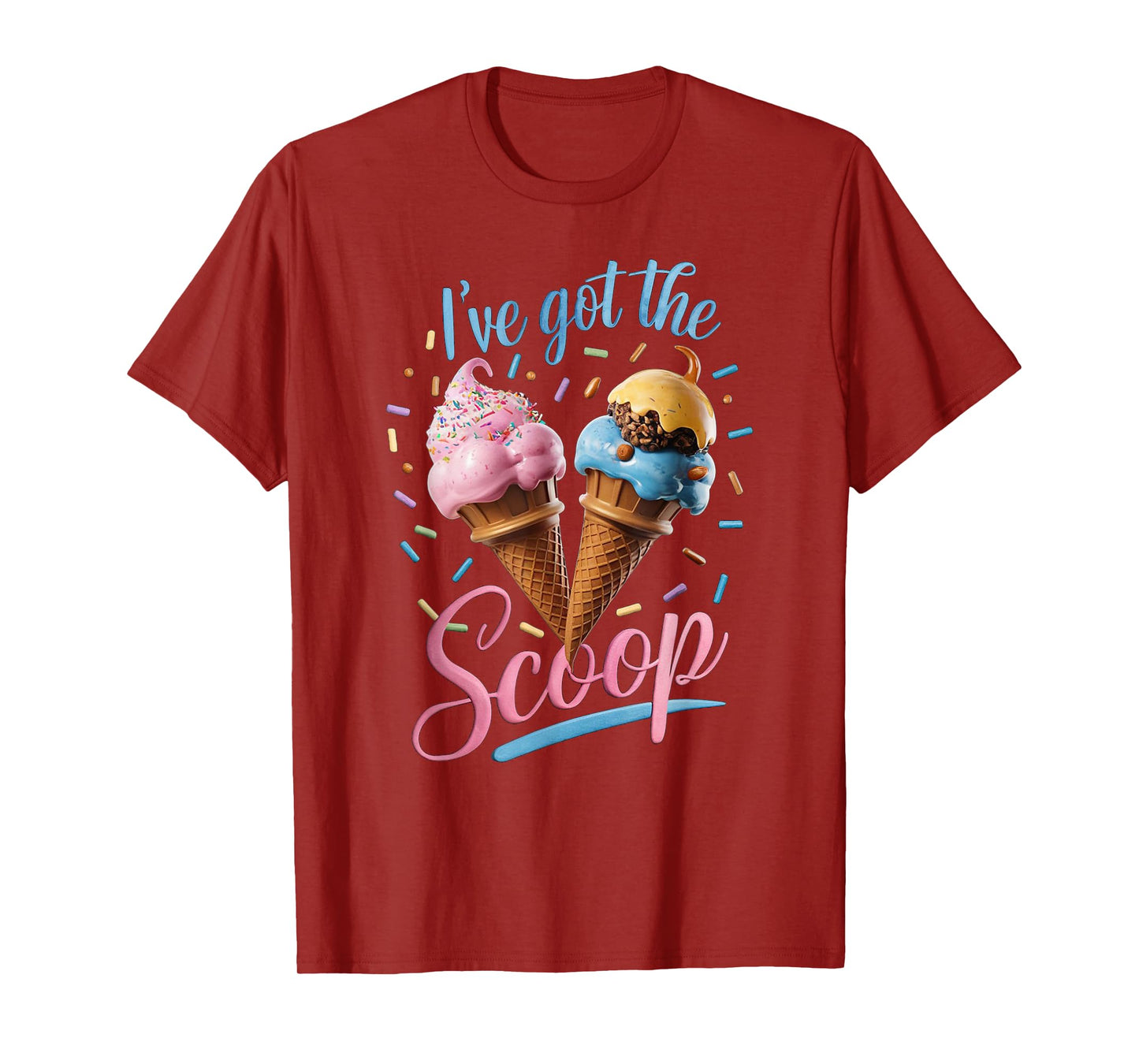 I've Got the Scoop Ice Cream Baby Shower Gender Reveal Party T-Shirt