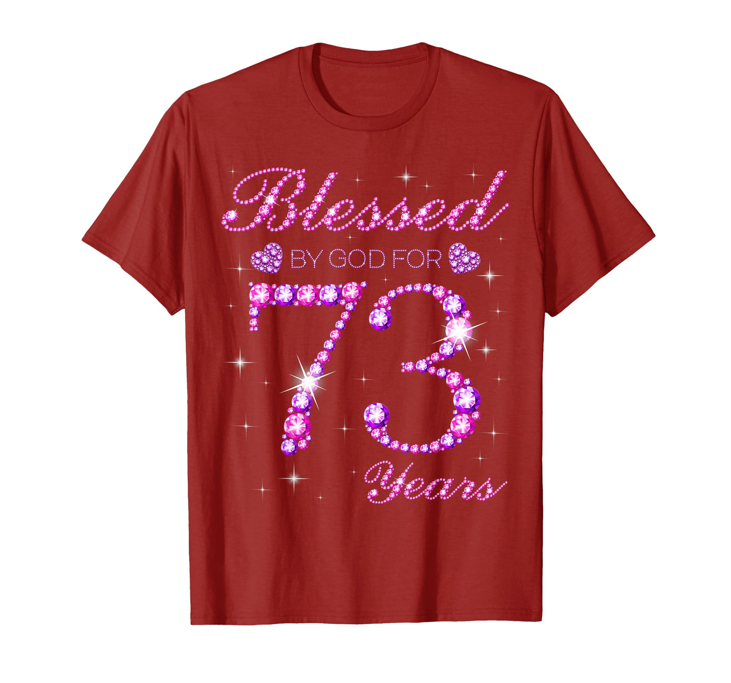 Blessed by God for 73 Years Old 73rd Birthday Party T-Shirt