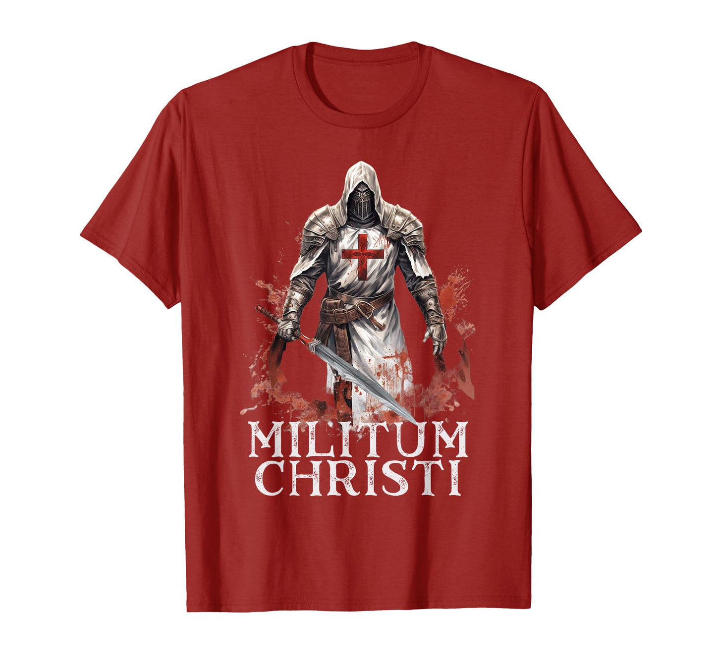 Modern Day Catholic Designs Catholic Knight Templar Crusader Cross T-Shirt