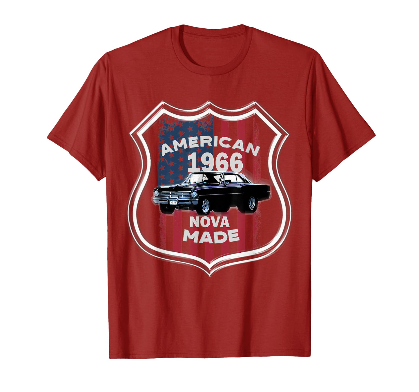 1966 66 Chevys Nova 2 Classic Car Old School Muscle Car T-Shirt