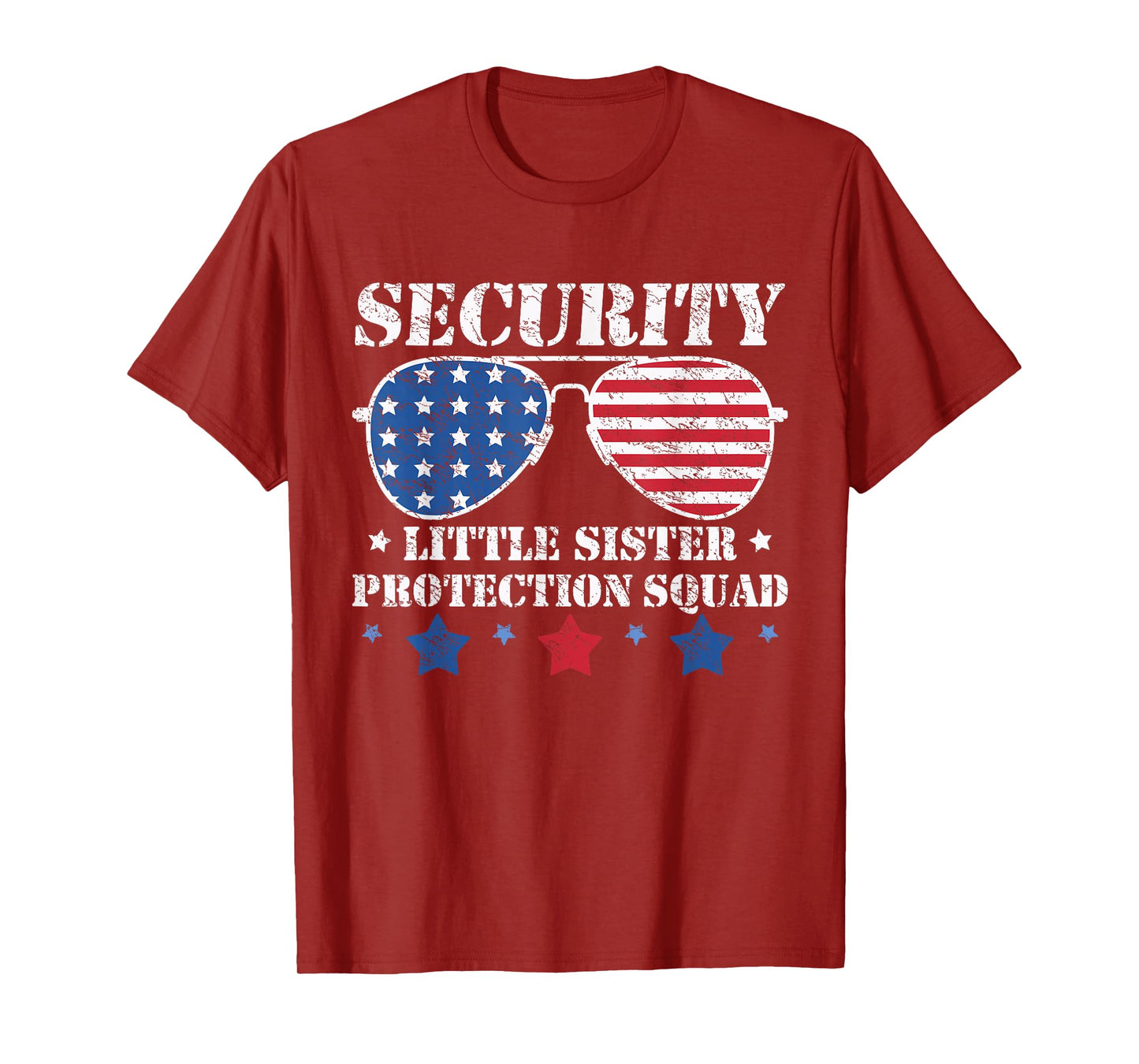 Security Little Sister Protection Squad Funny Boys Brother T-Shirt