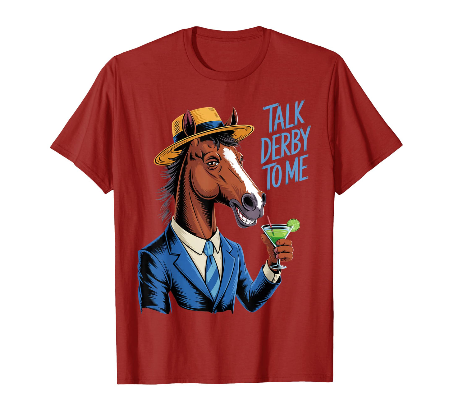 Men Talk Derby To Me Horse Racing Fan Funny Horse T-Shirt