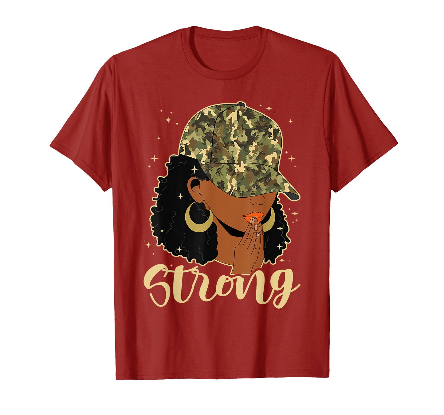 Strong Black Woman Praying Afro African American Christian T-Shirt