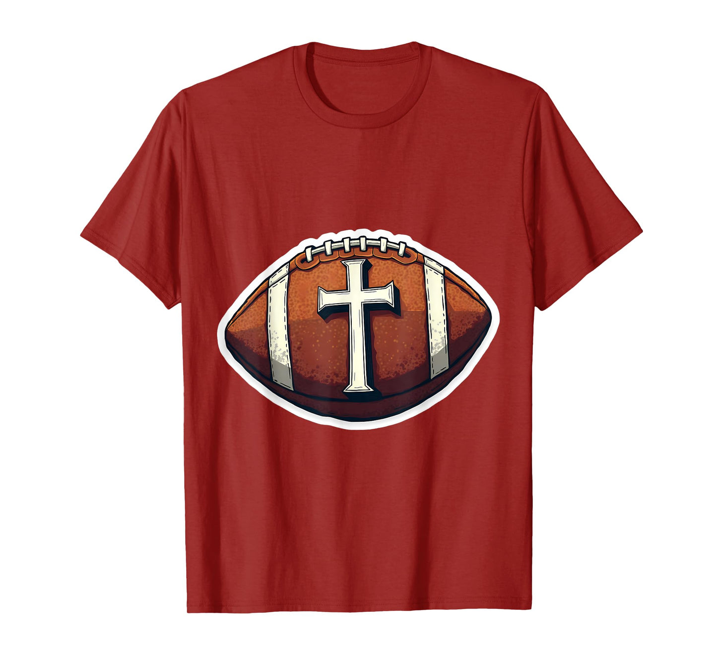 Christian Football Player Coach Fan Cross Jesus Christ God T-Shirt