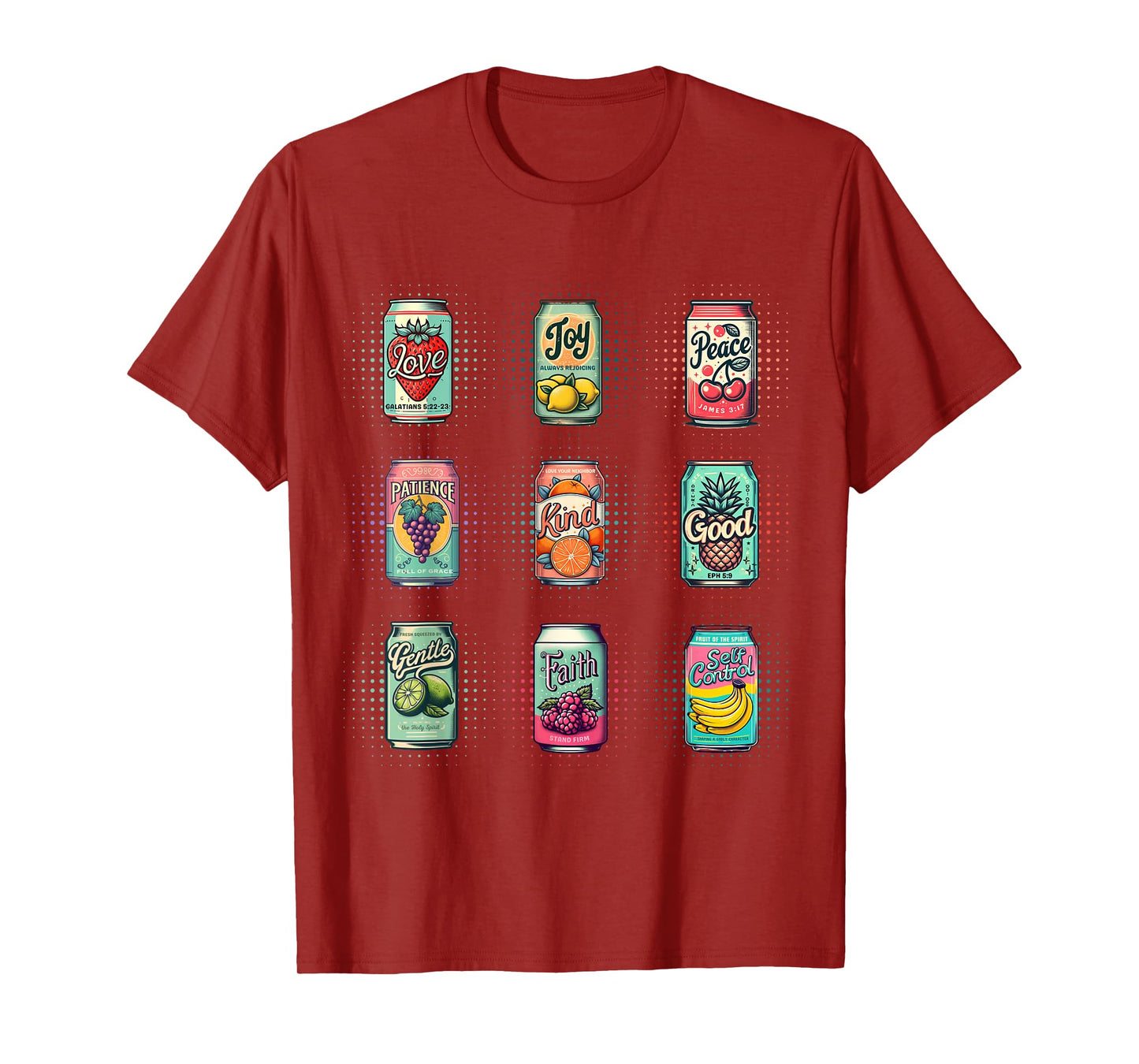 Retro Christian Vintage Fruit of the Spirit Soda Can T-Shirt