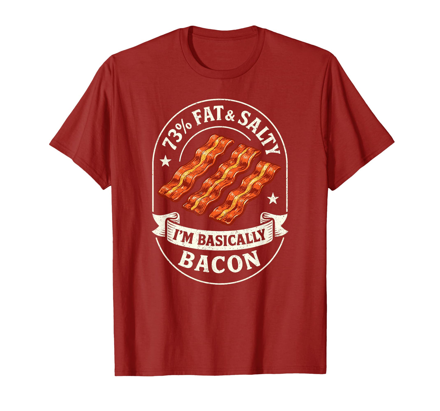 Fat & Salty I’m Bacon, Funny Foodie BBQ Bacon Dad Joke T-Shirt