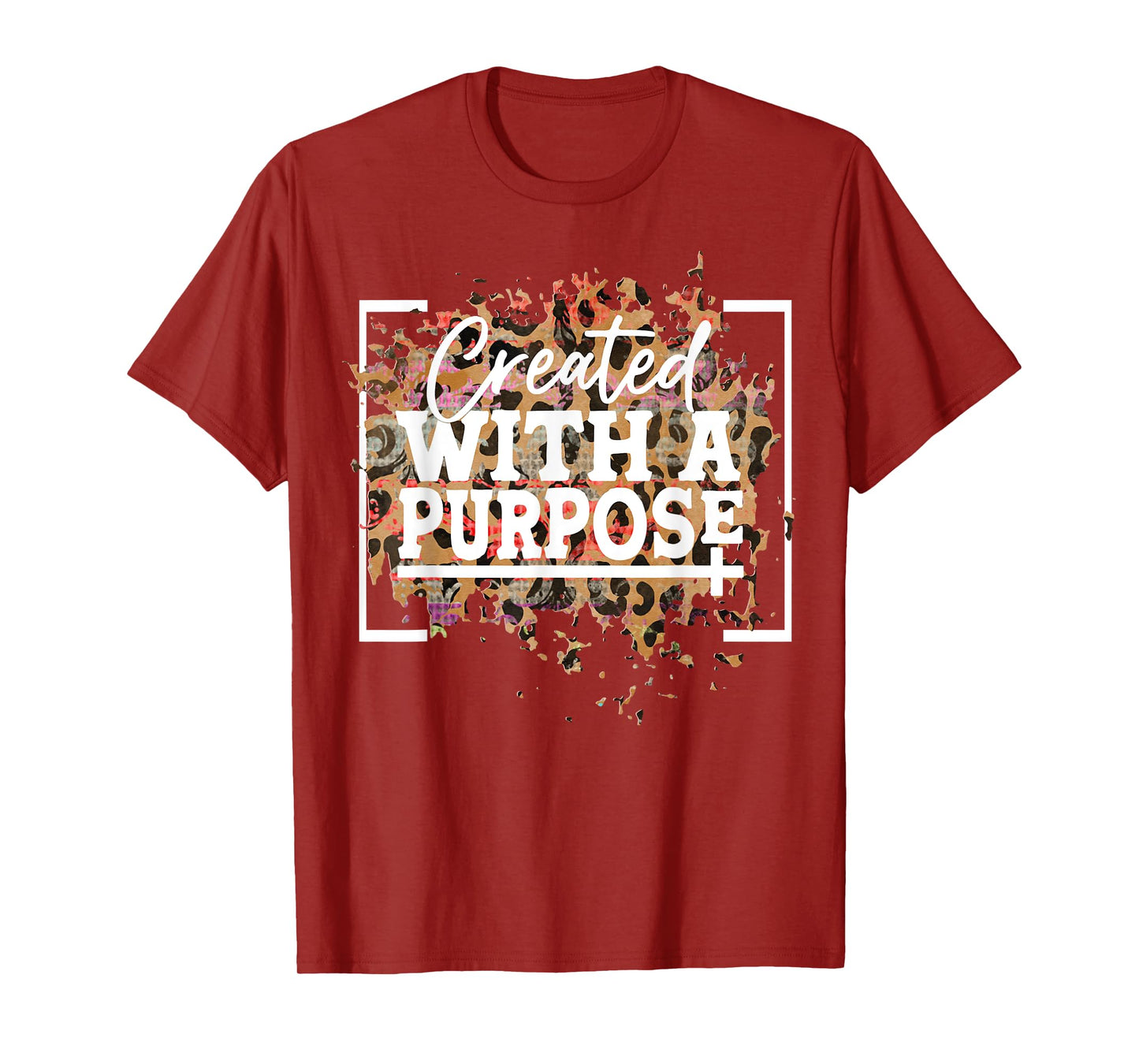 Created With A Purpose Leopard Print Christian T-Shirt