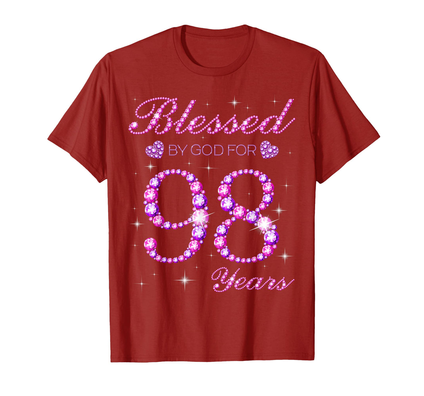 Blessed by God for 98 Years Old 98th Birthday Party T-Shirt