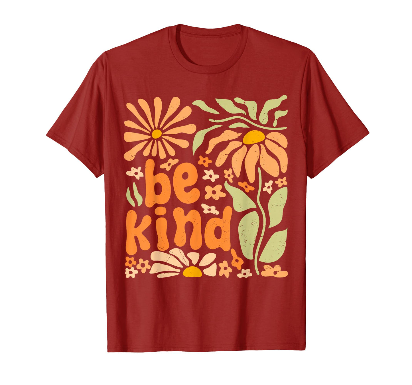 Be Kind Floral Positive Quote Boho Flowers Choose Kindness T-Shirt