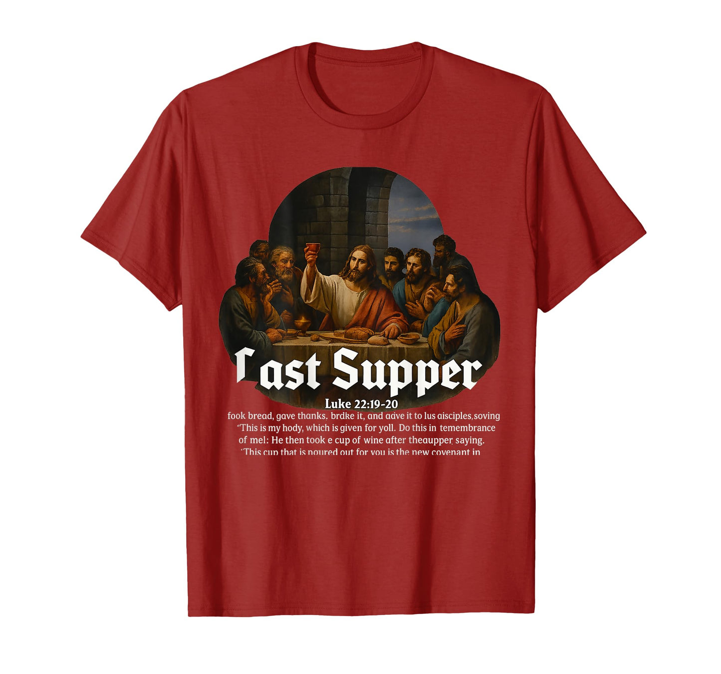 Last Supper Jesus Bible Verse Church God Christian T-Shirt