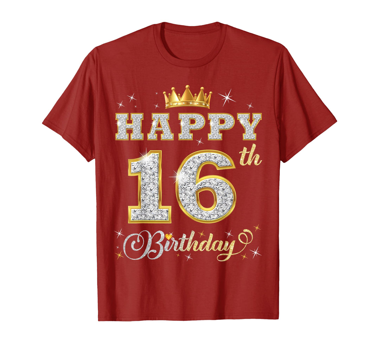 Happy 16th Birthday 16 Years Old Boys Girls Birthday Party T-Shirt