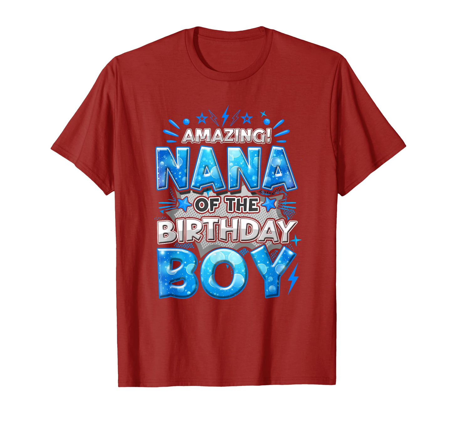 Amazing Nana Of The Birthday Boy Matching Family Party T-Shirt