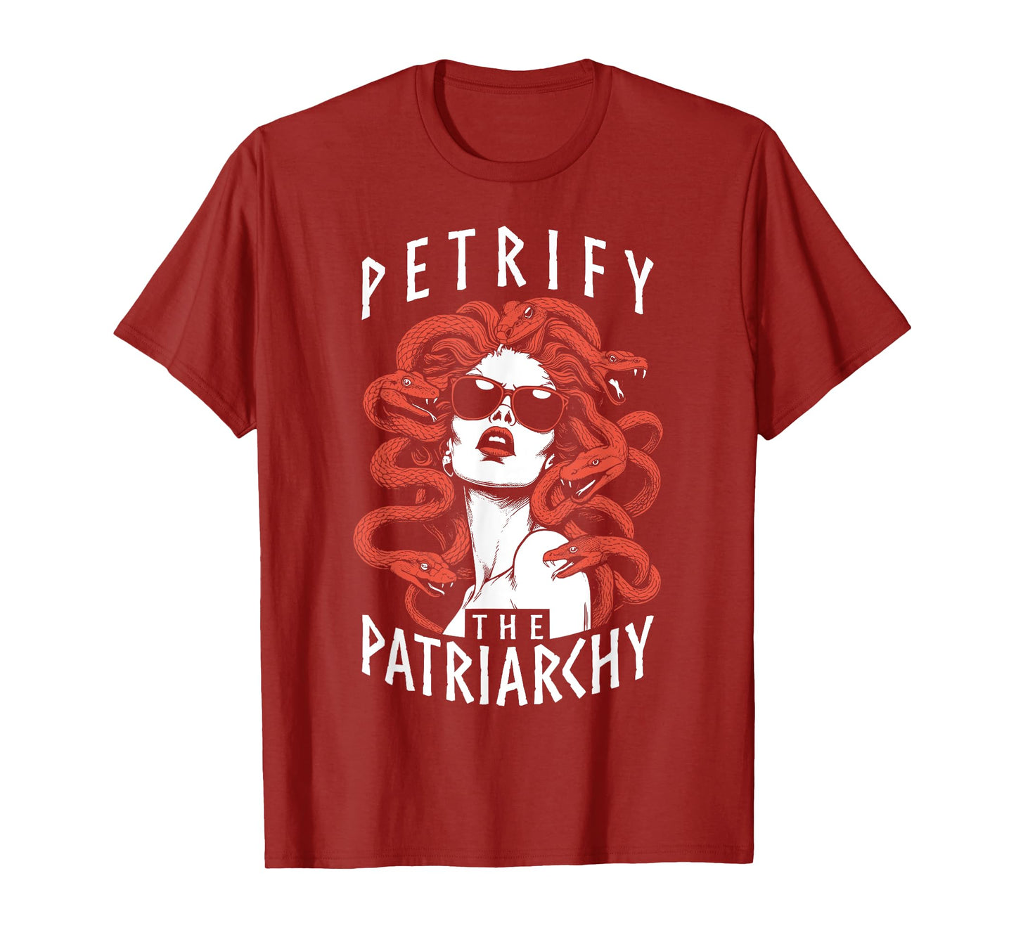 Petrify The Patriarchy Feminist Halloween Goth Medusa Witch T-Shirt
