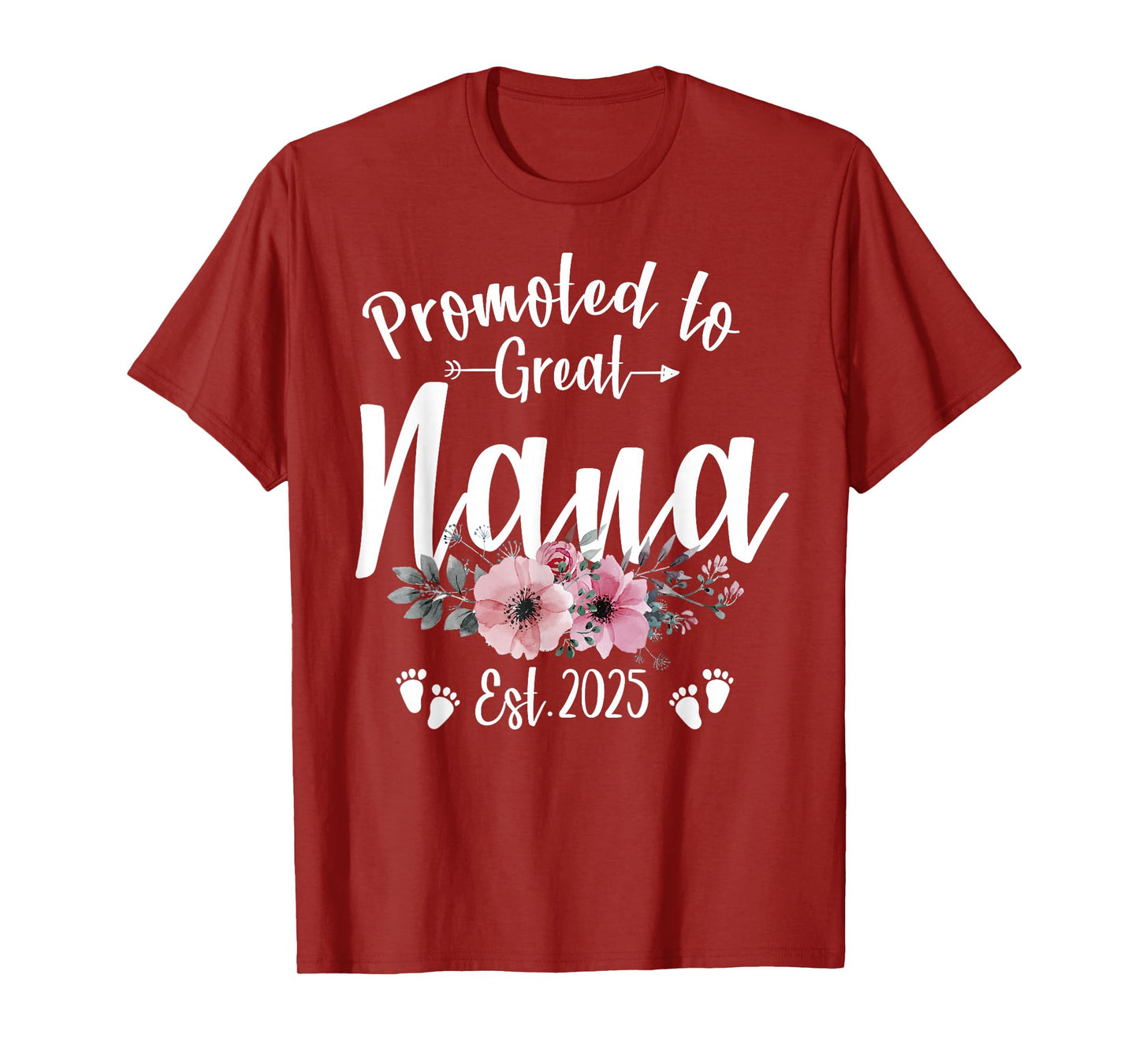 Promoted To Great Nana 2025 Soon To Be Nana Pregnancy T-Shirt