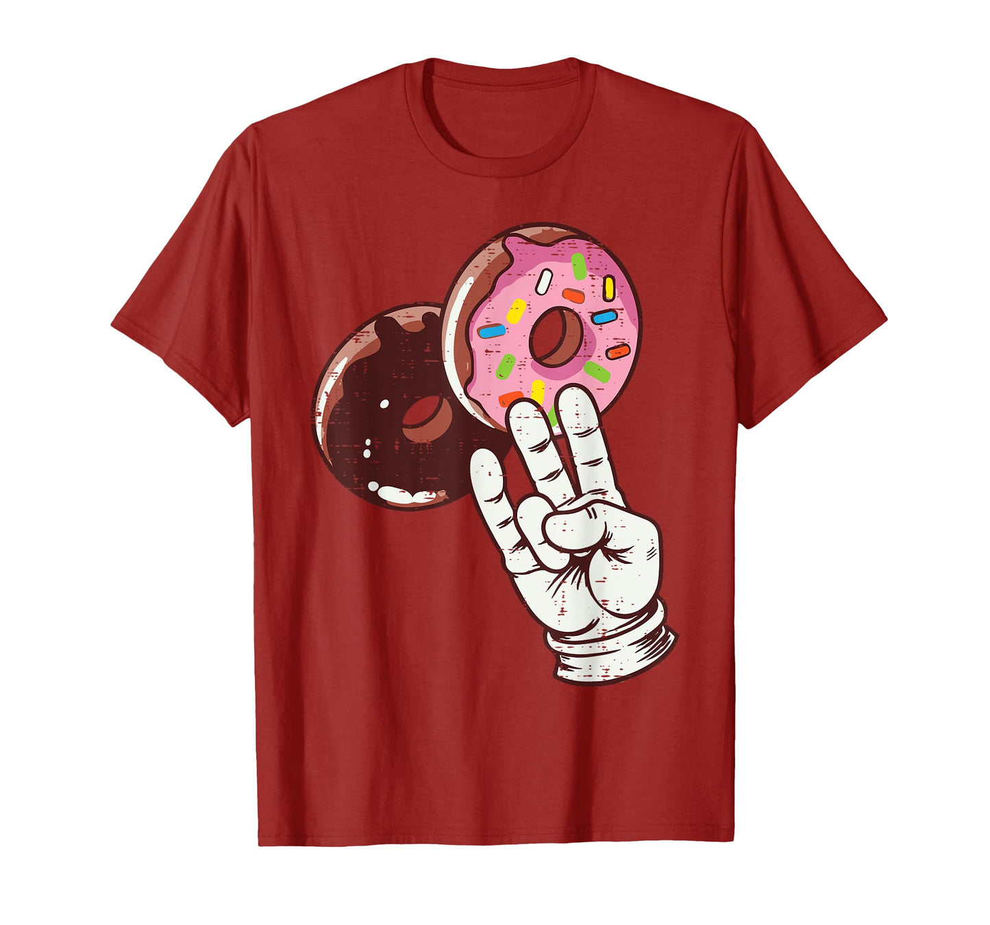 2 Pink Donut Funny Inappropriate Adult Humor Joke Men Women T-Shirt