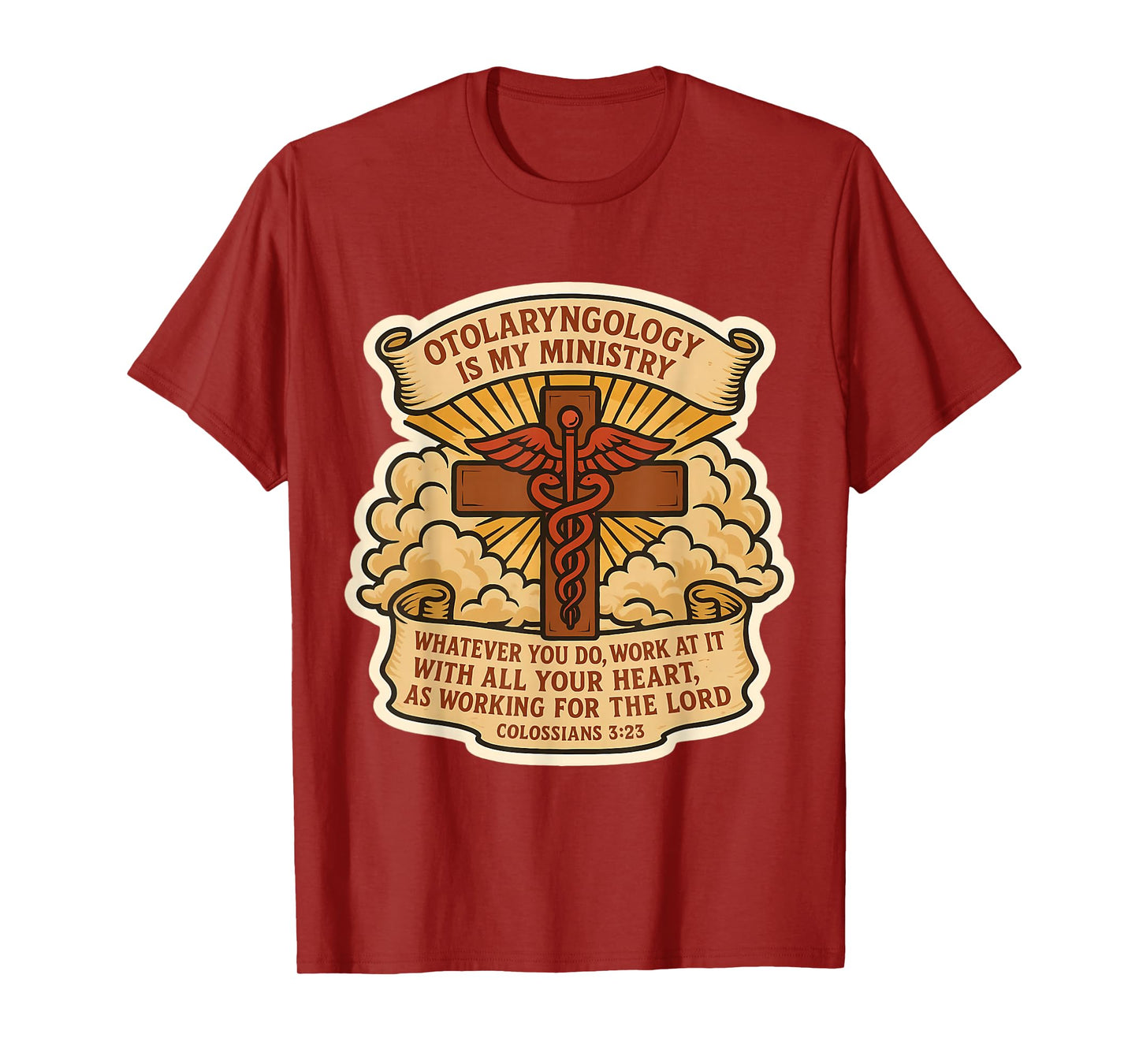 Christian Otolaryngologist ENT is My Ministry Doctor Jesus T-Shirt