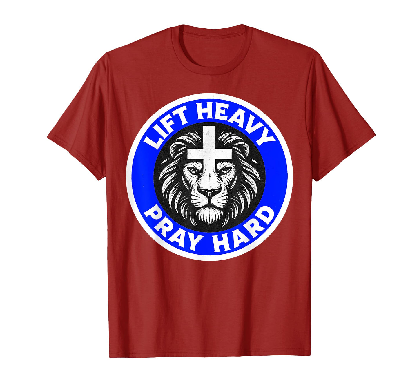Lift Heavy Pray Hard Religious Christian Gym Workout T-Shirt
