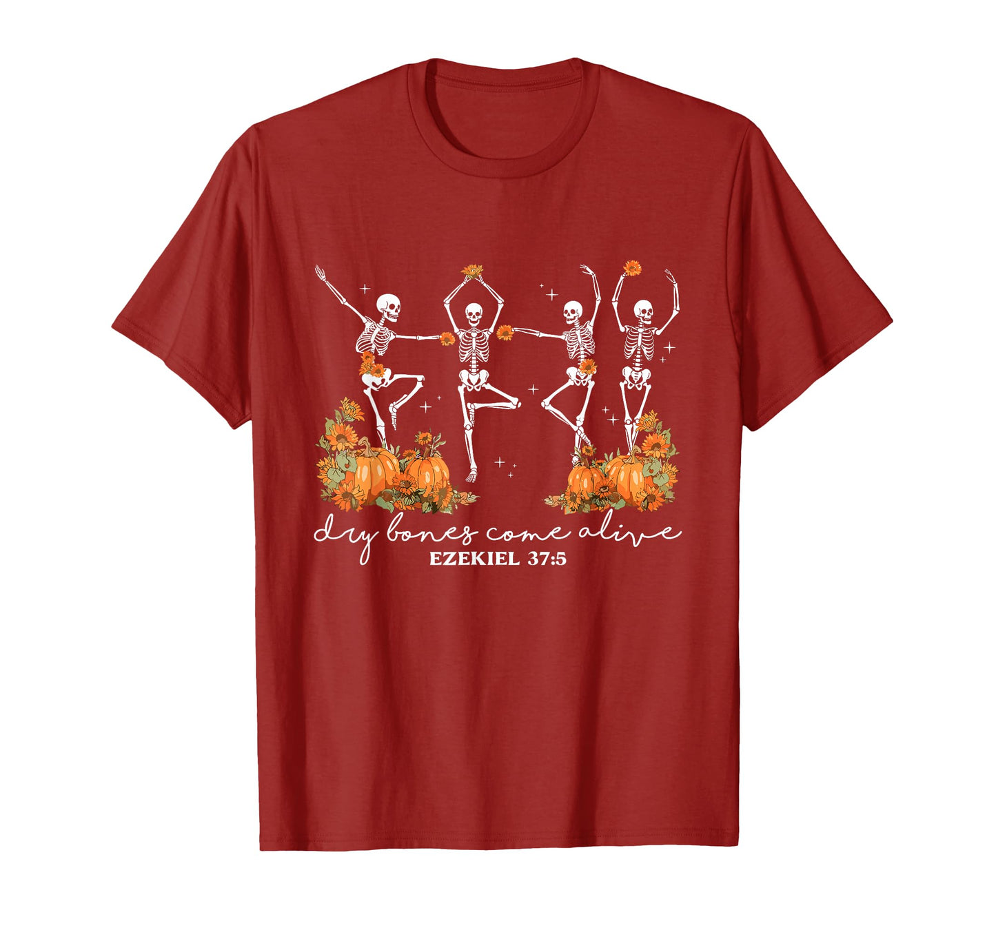 Dry Bones Come Alive Halloween Skeleton Dancing Christian T-Shirt