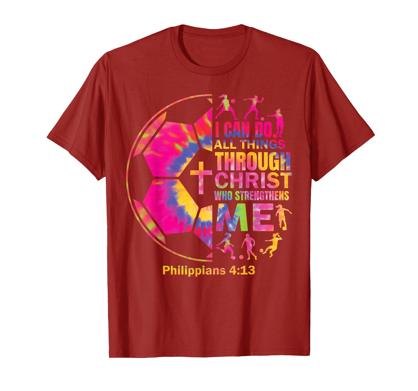 Christian Soccer t Shirt Girls Teen Kids Christ Religious T-Shirt