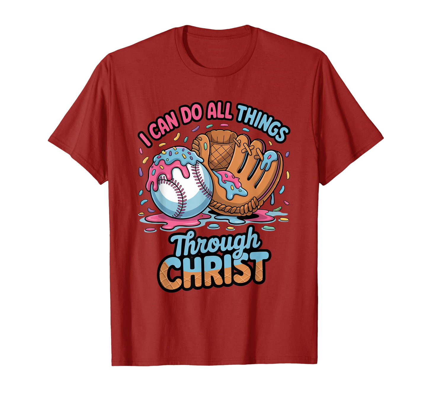 Ice Cream Drip Baseball Stuff Christian Baseball Shirts Boys T-Shirt