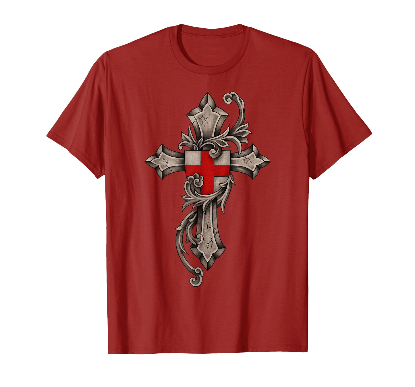 Epic Catholic Templar Cross - Warrior of Christ T-Shirt