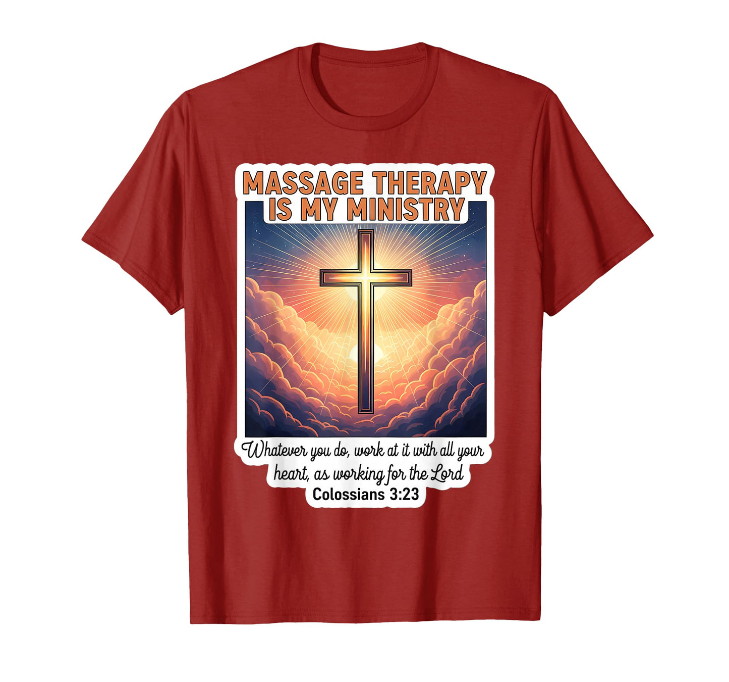 Christian Masseur Masseuse Massage Therapy is My Ministry T-Shirt