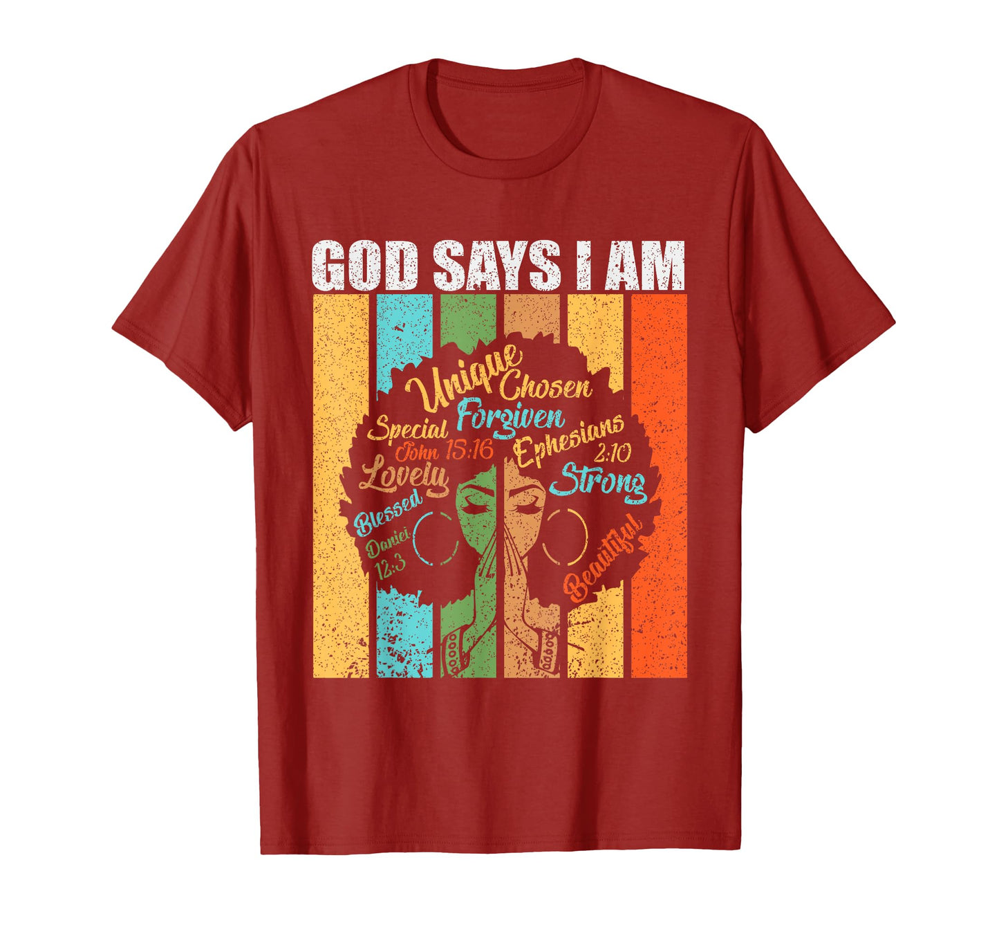 God Says I Am Melanin Pride Black Girl Black History Month T-Shirt