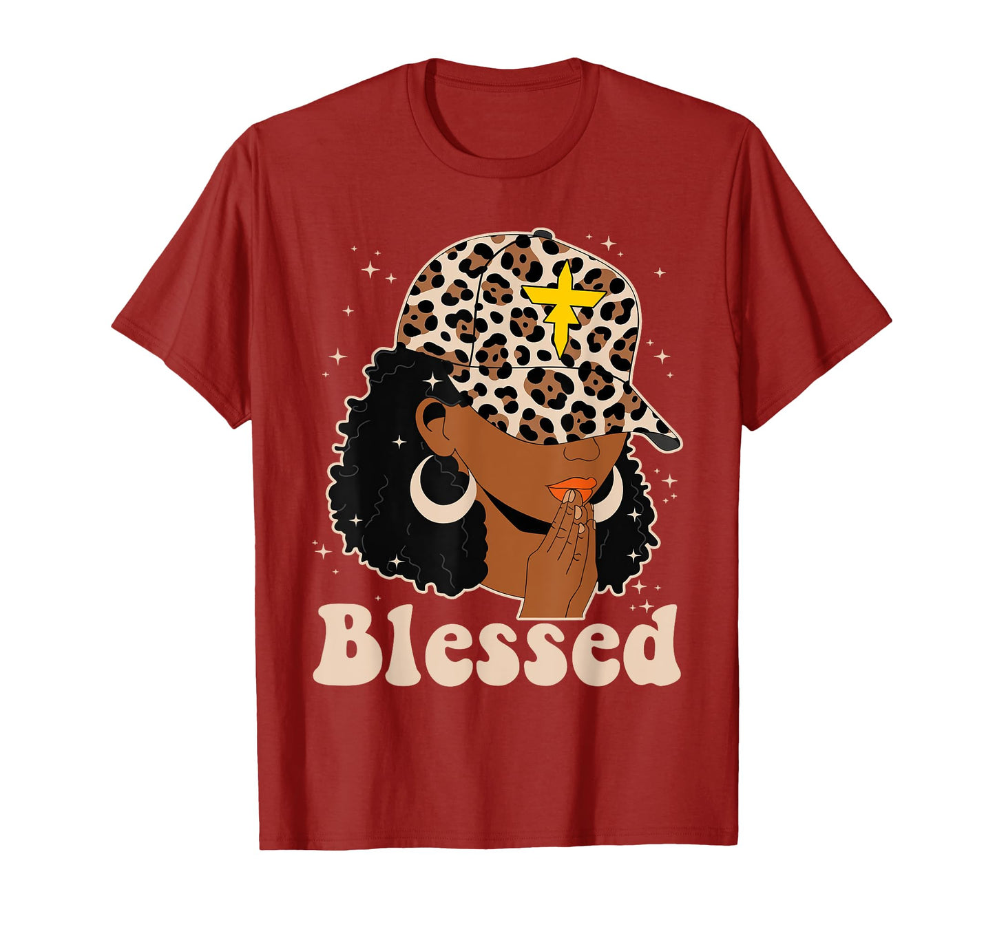 Blessed Black Woman Praying African Christian Camouflage T-Shirt