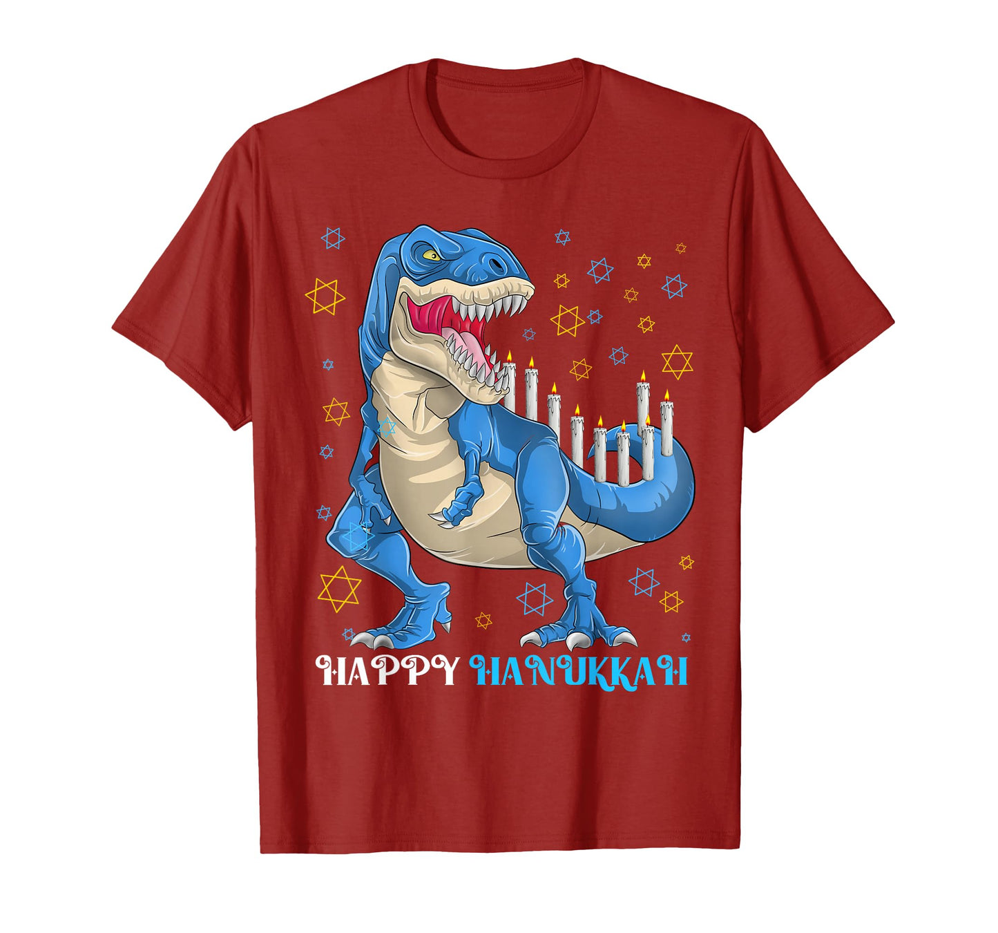 Menorasaurus Jewish Dinosaur Hanukkah Kids Boys Gift T-Shirt