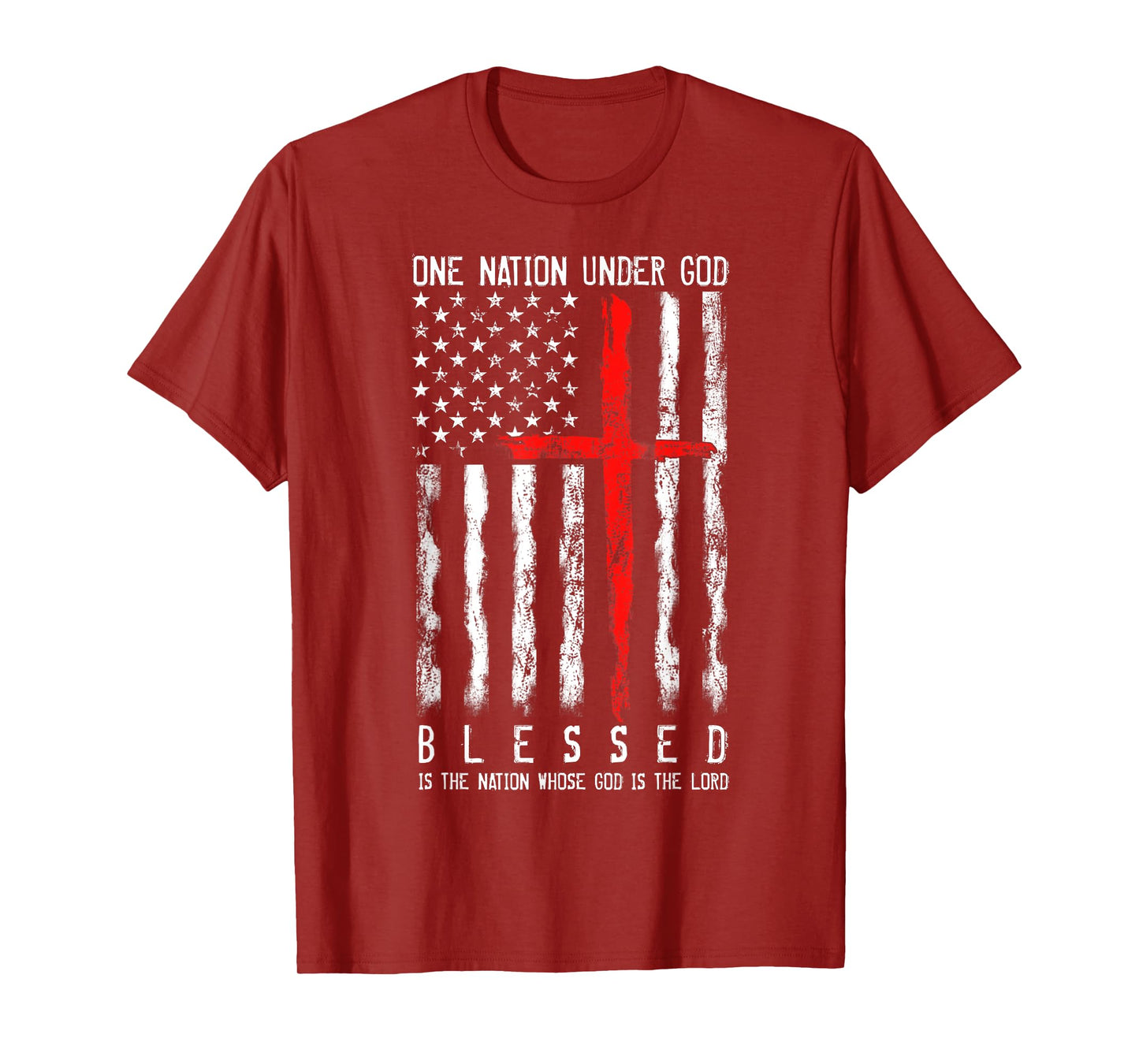 Patriotic Christian Tshirts "Blessed" One Nation Under God T-Shirt