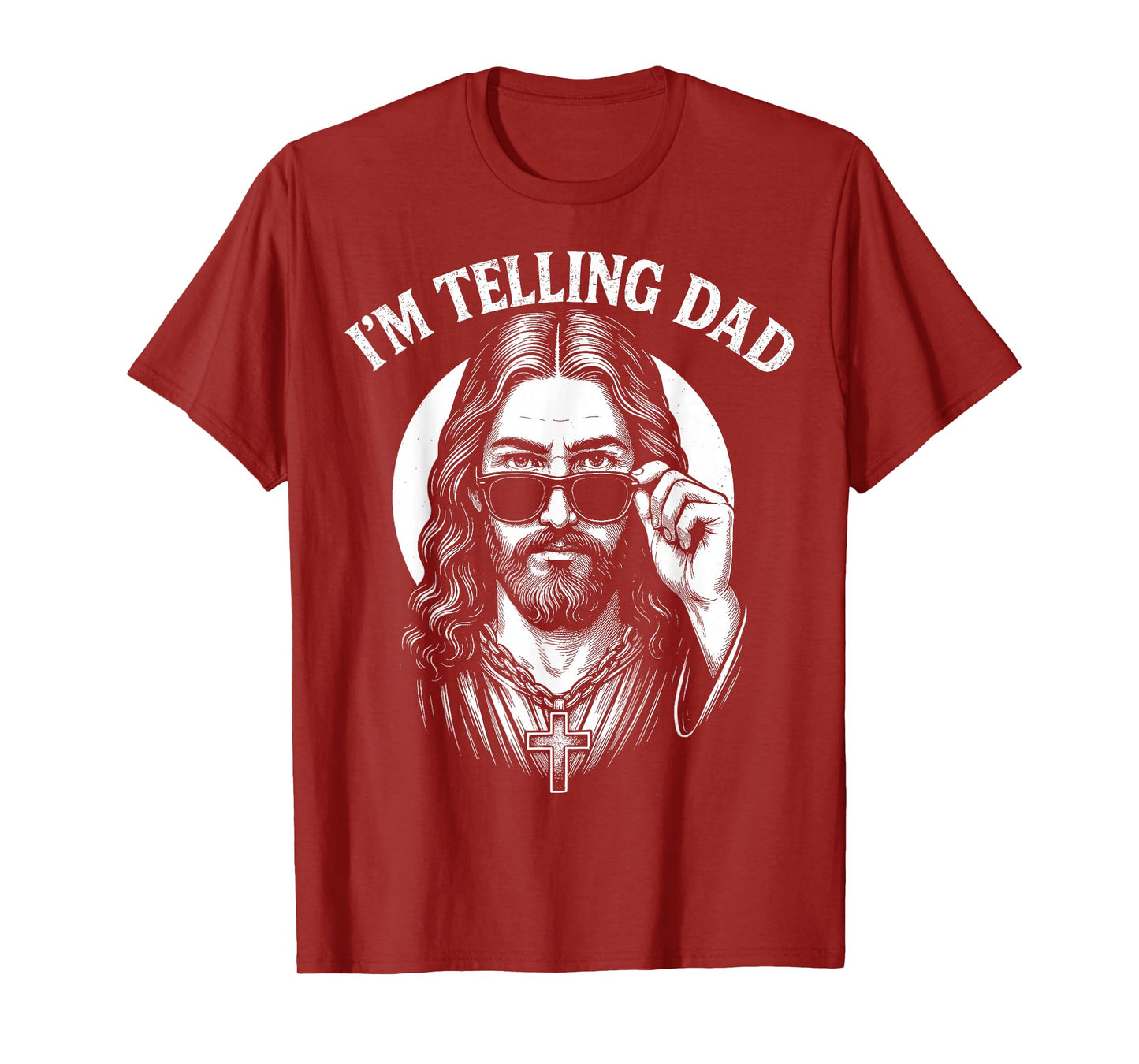 Funny Religious Meme I'm Telling Dad Christian Jesus Humor T-Shirt