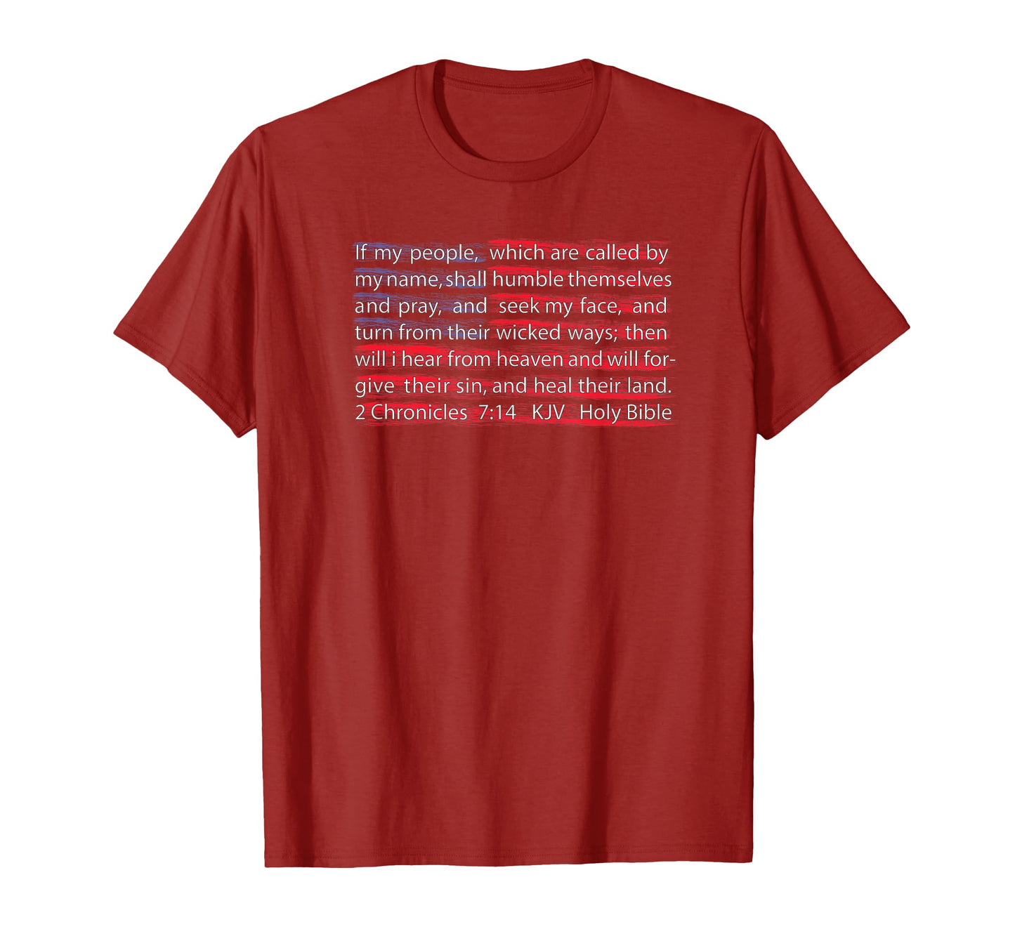American Flag Christian Scripture 2 Chronicles 7:14 T-shirt T-Shirt