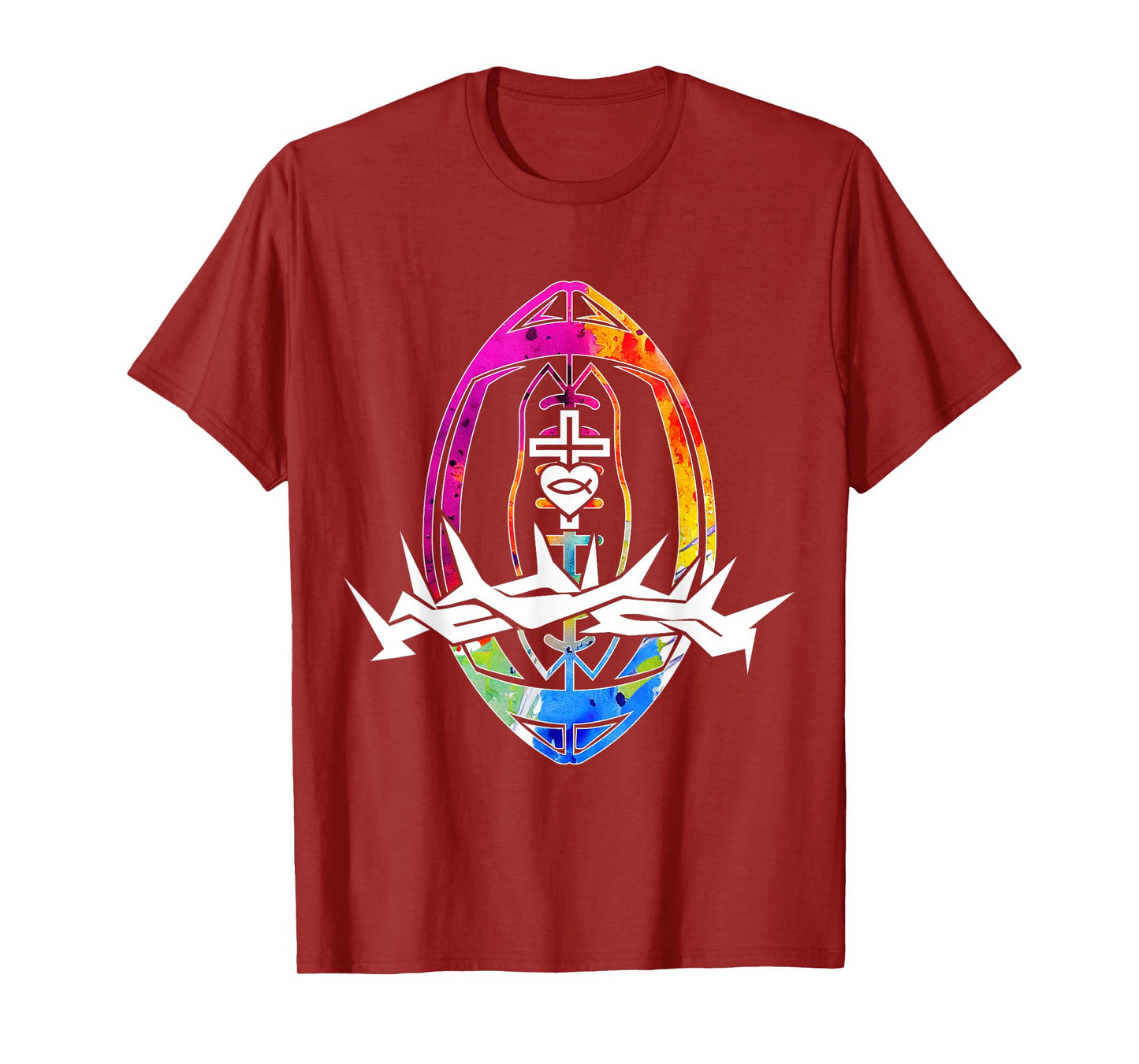Religious Jesus Football Christian GOD Football T-Shirt
